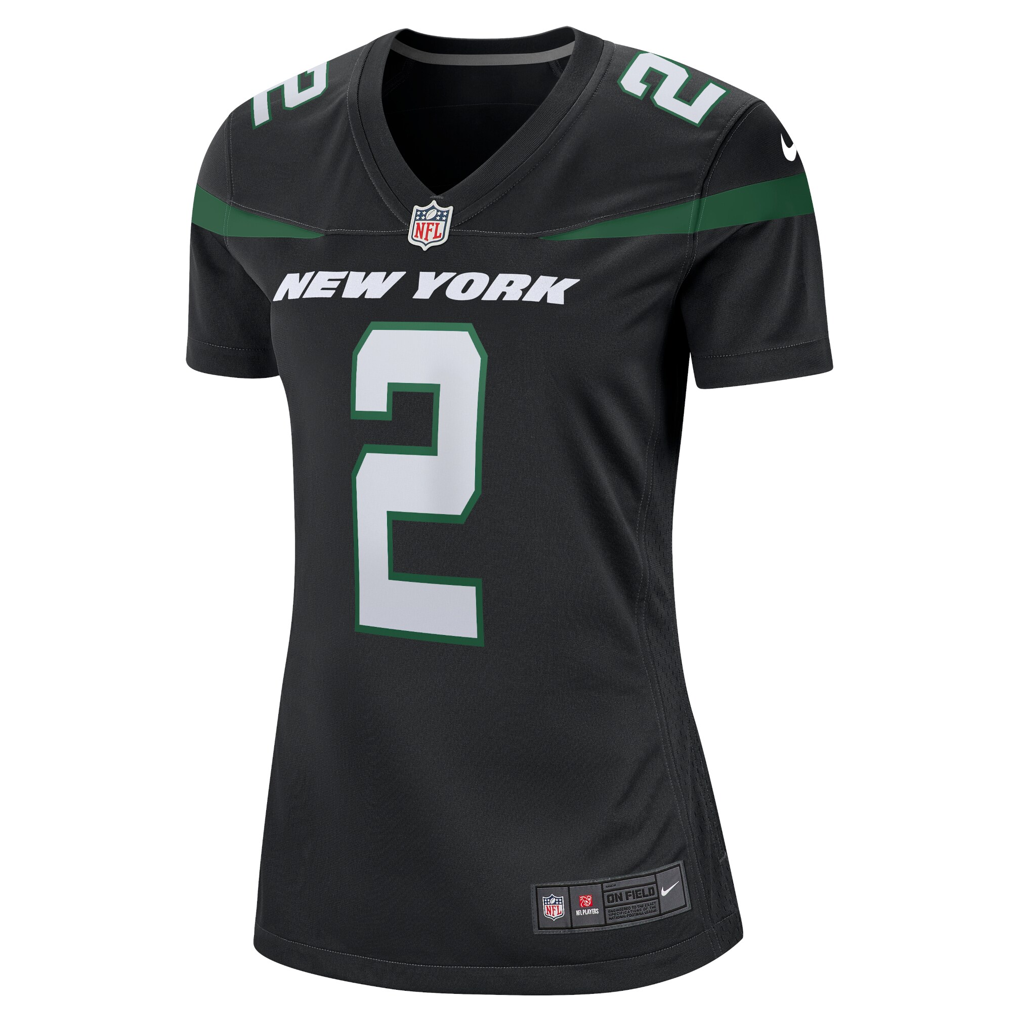 Alternative view of Women's New York Jets Zach Wilson Black Player Jersey JS7365 nicesnker