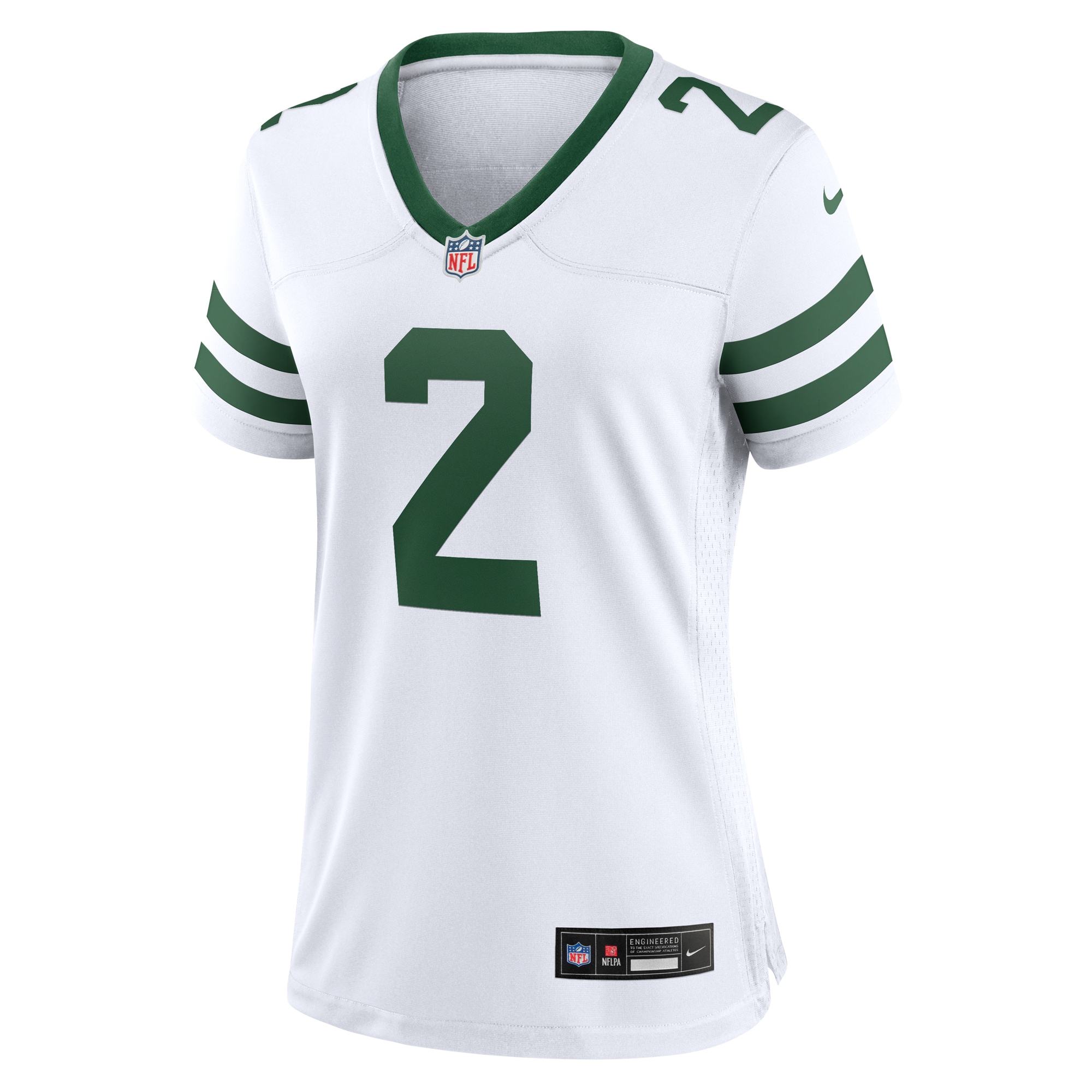 Alternative view of Women's New York Jets Zach Wilson Legacy White Game Jersey JS7010 nicesnker