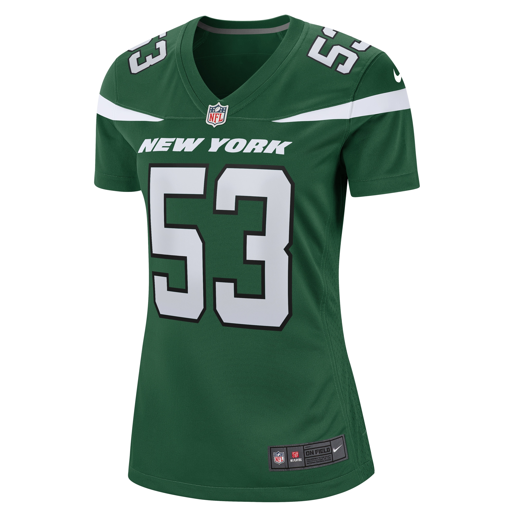 Alternative view of Women's New York Jets Zaire Barnes Gotham Green Game Jersey JS6580 nicesnker