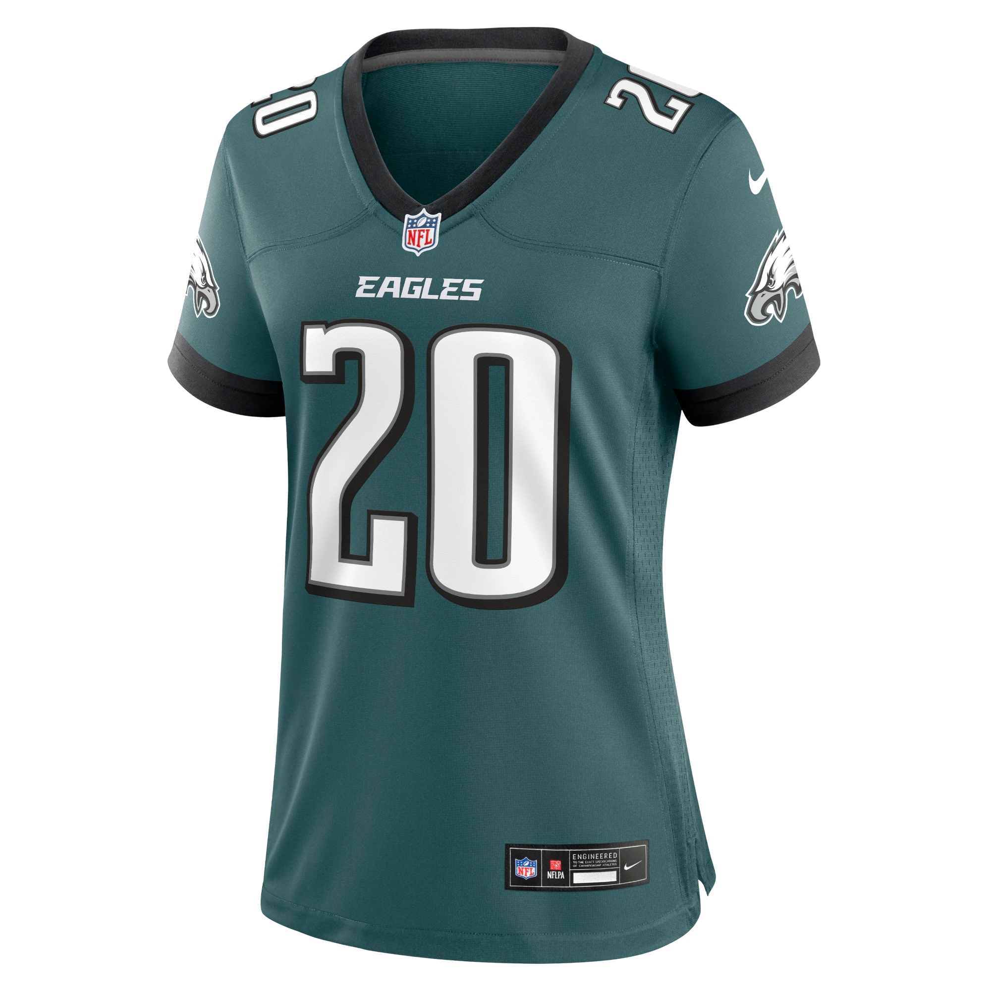 Alternative view of Women's Philadelphia Eagles Brian Dawkins Midnight Green Retired Player Game Jersey JS6030 nicesnker