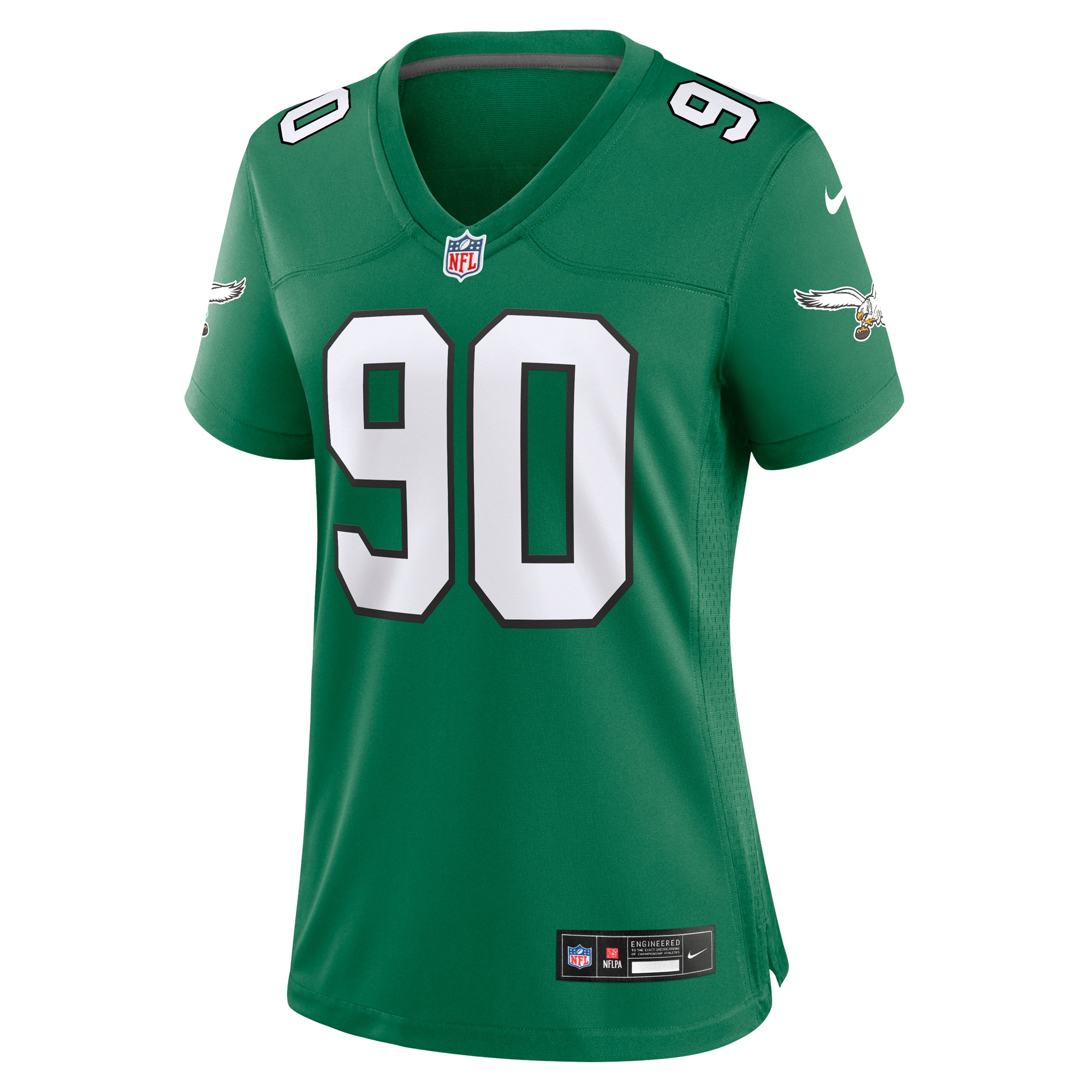 Alternative view of Women's Philadelphia Eagles Davis Kelly Green Alternate Game Jersey JS1235 nicesnker