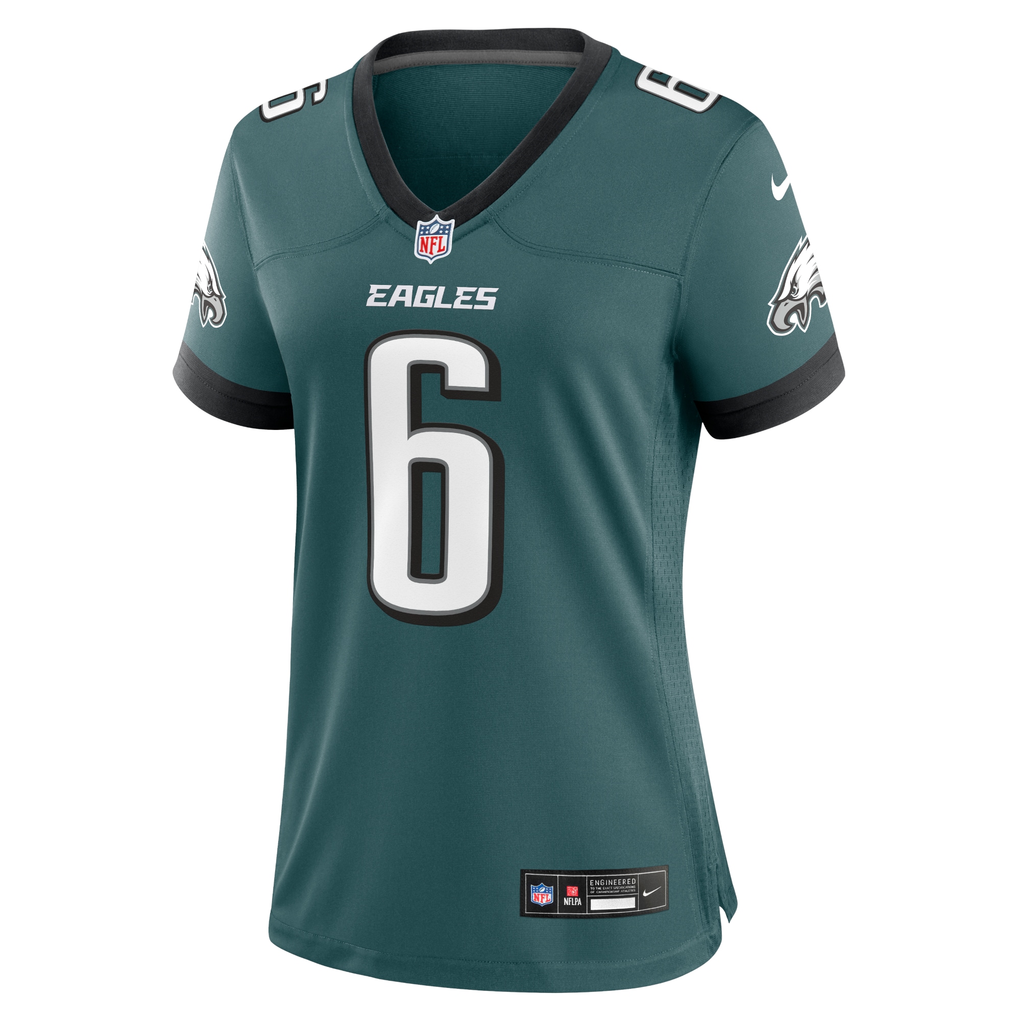 Alternative view of Women's Philadelphia Eagles DeVonta Smith Midnight Green Team Game Jersey JS7406 nicesnker