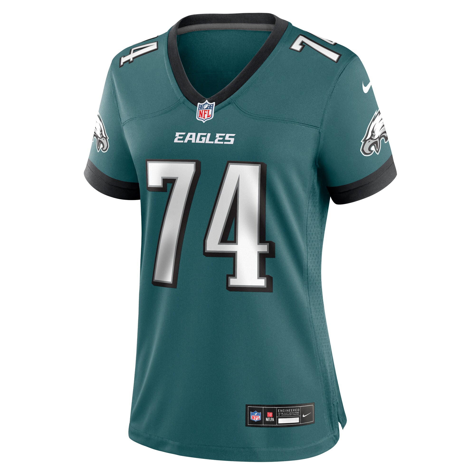 Alternative view of Women's Philadelphia Eagles Fred Johnson Midnight Green Team Game Jersey JS5340 nicesnker