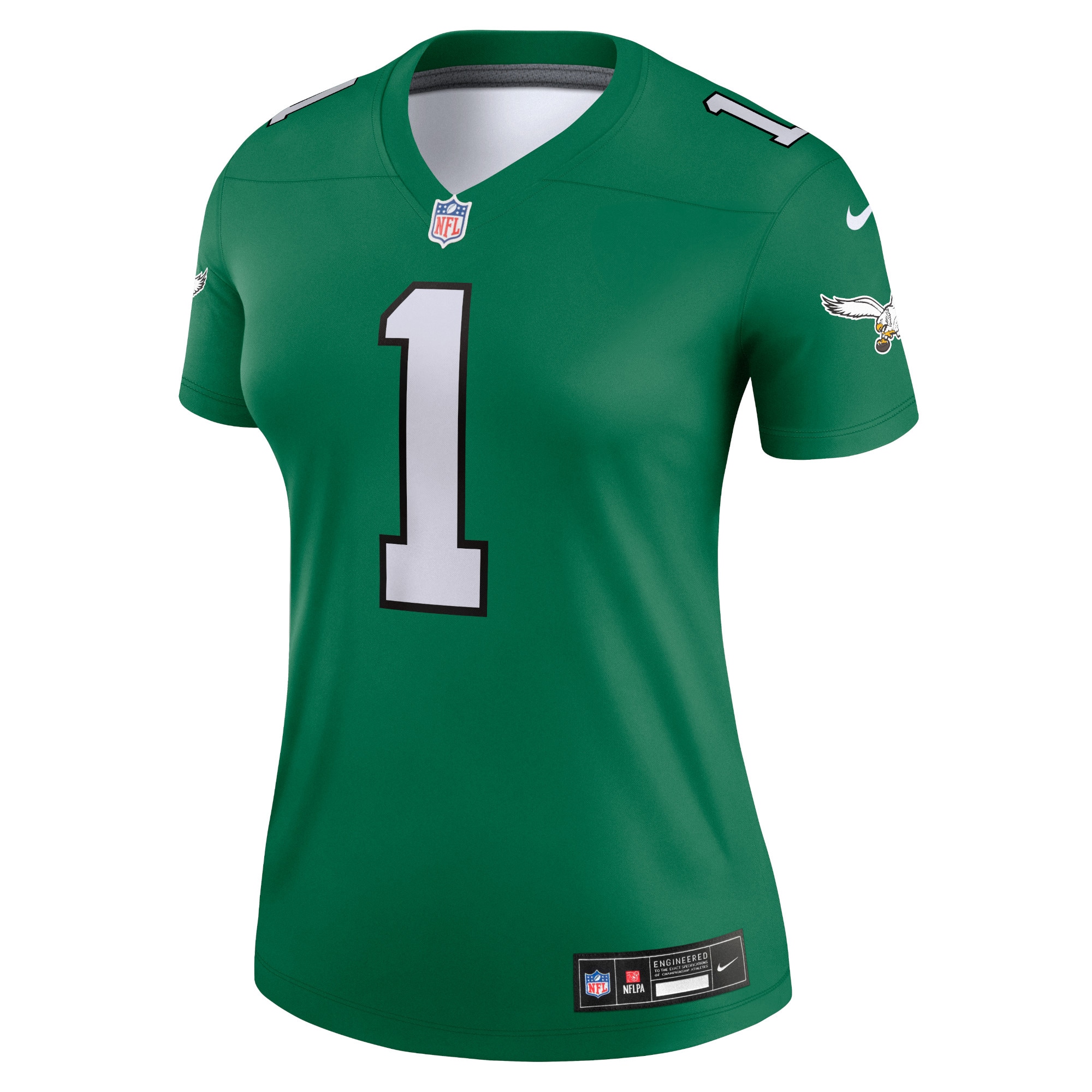 Alternative view of Women's Philadelphia Eagles Jalen Hurts Kelly Green Alternate Legend Player Performance Top JS3226 nicesnker