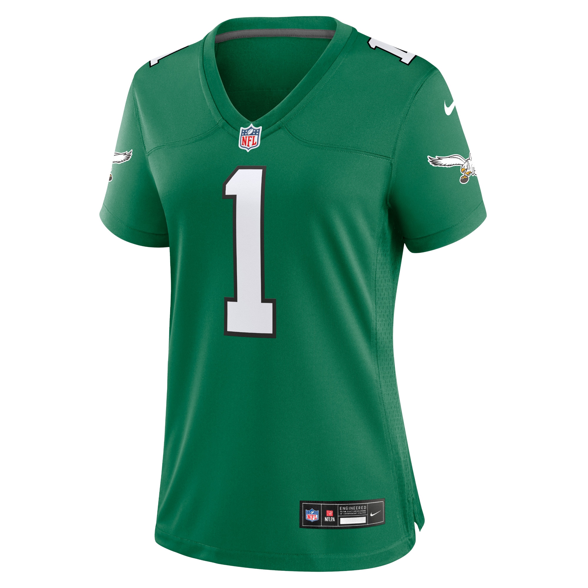 Alternative view of Women's Philadelphia Eagles Jalen Hurts Kelly Green Game Player Jersey JS6514 nicesnker
