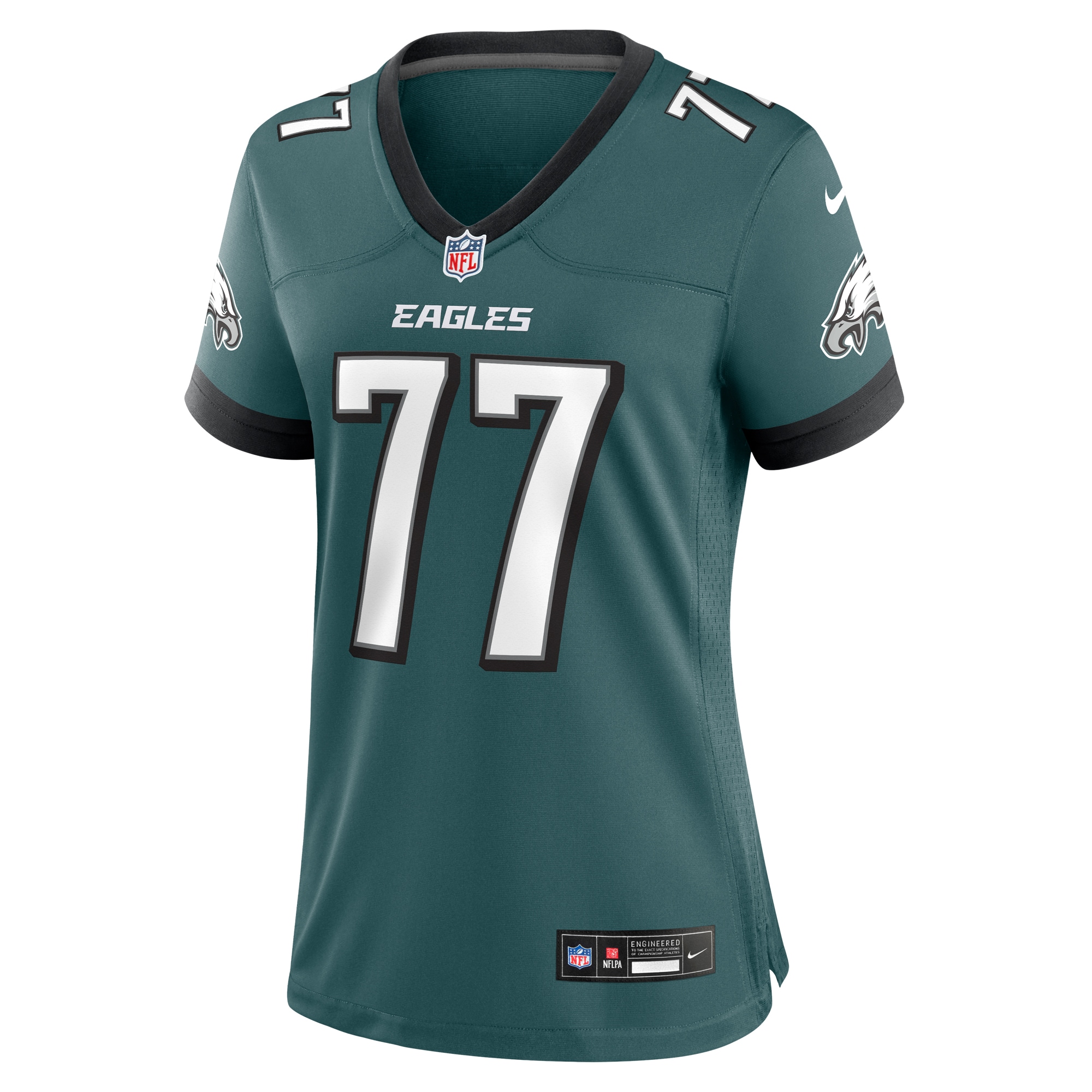 Alternative view of Women's Philadelphia Eagles Matt Hennessy Midnight Green Game Jersey JS9510 nicesnker