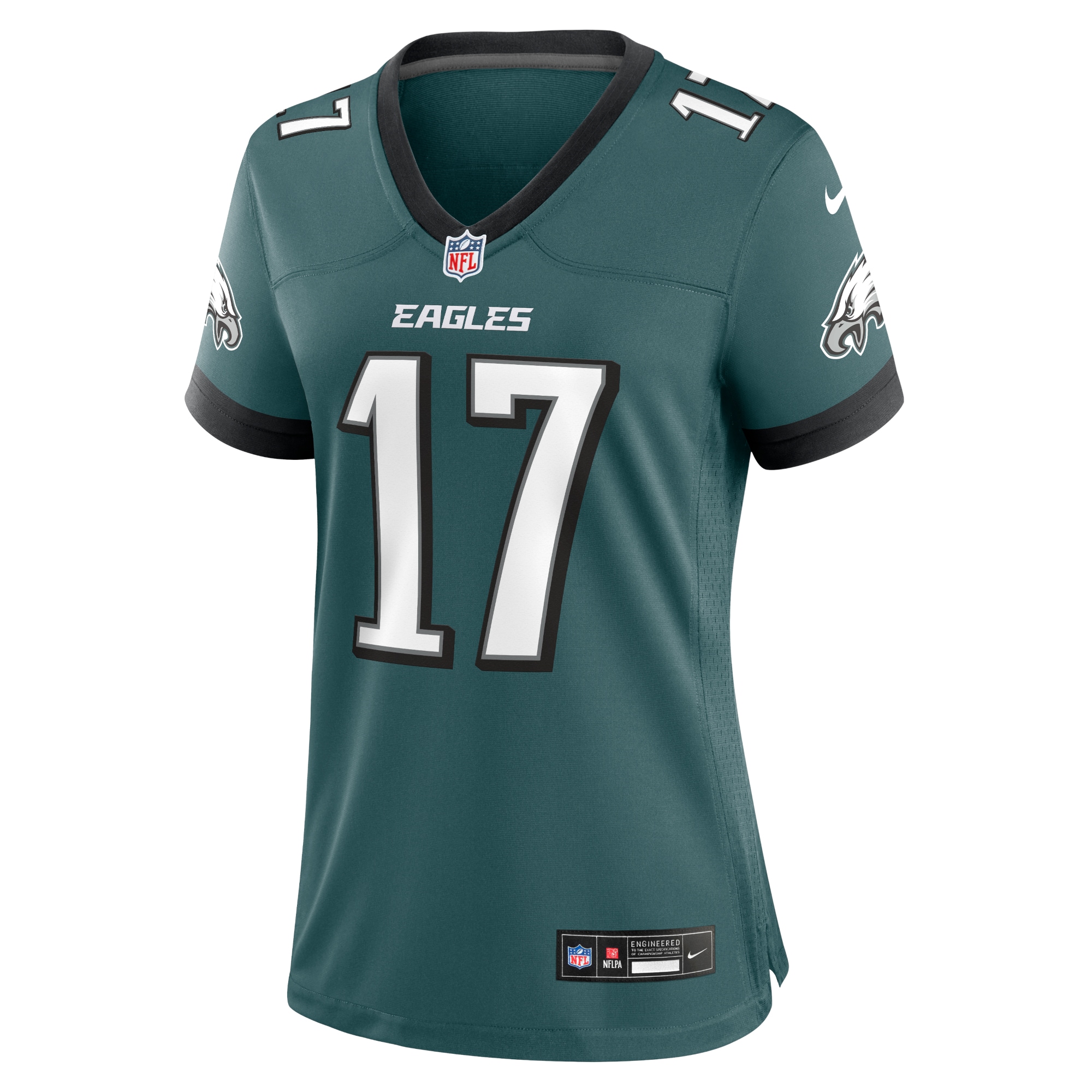 Alternative view of Women's Philadelphia Eagles Nakobe Dean Midnight Green Team Game Jersey JS5906 nicesnker