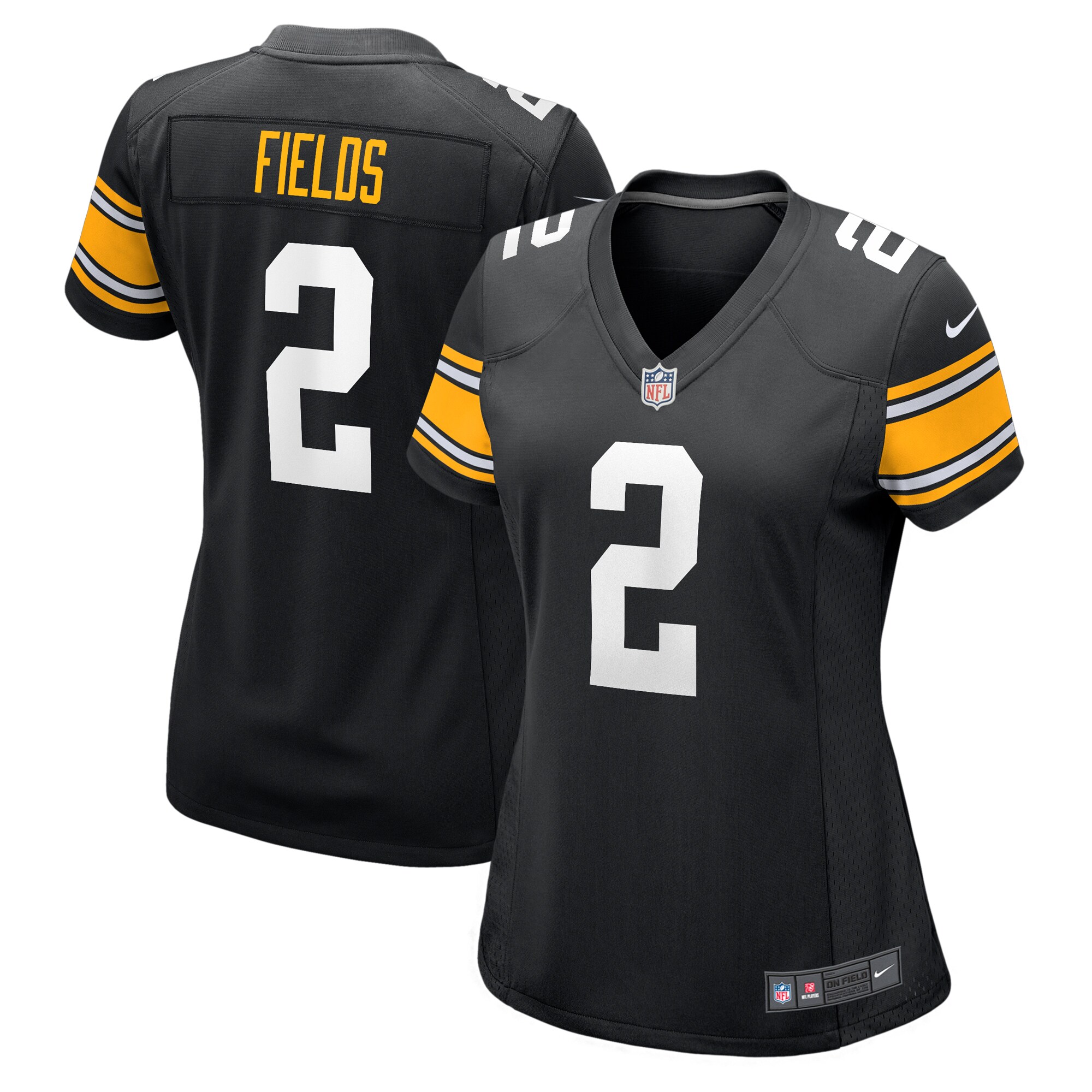 Women's Pittsburgh Steelers Justin Fields Black Alternate Game Jersey JS8275 nicesnker