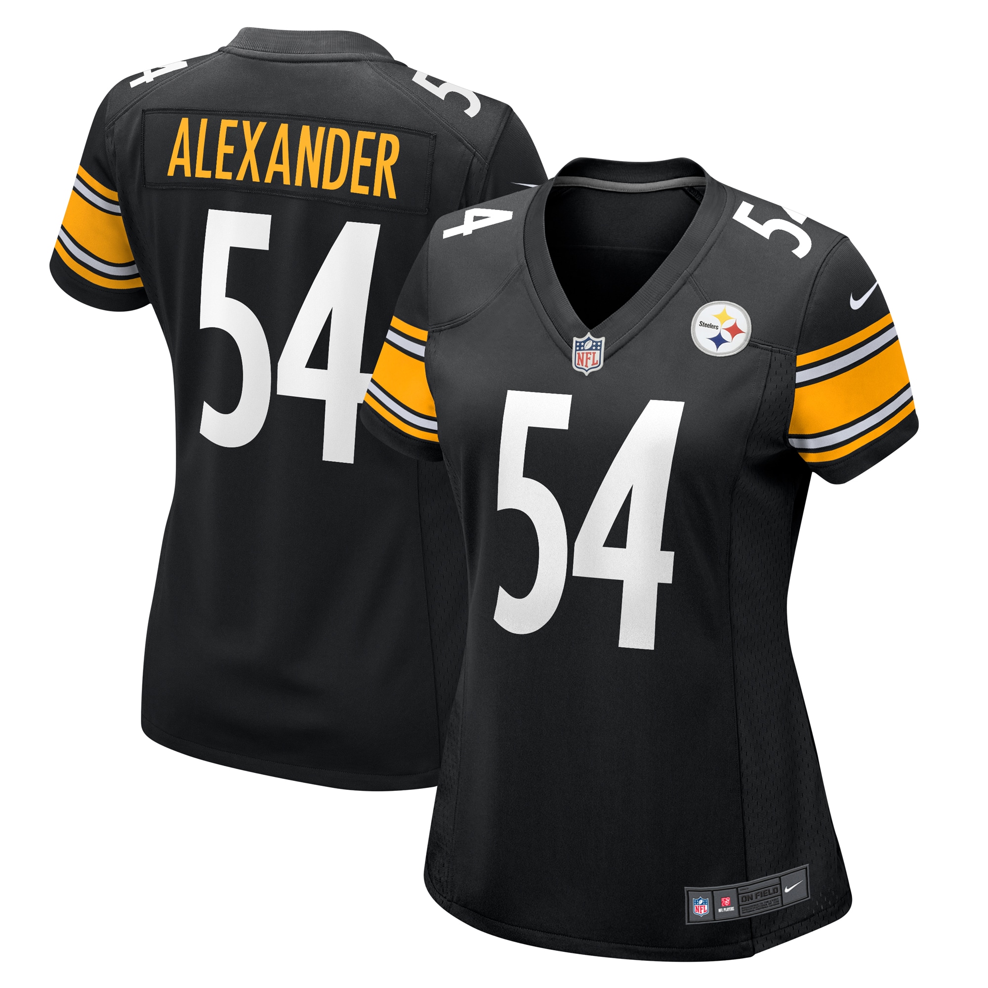 Women's Pittsburgh Steelers Kwon Alexander Black Game Jersey JS1761 nicesnker