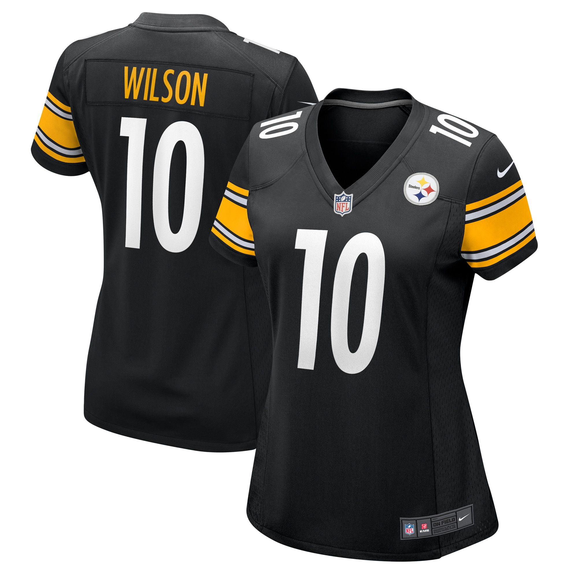 Women's Pittsburgh Steelers Roman Wilson Black Game Jersey JS5927 nicesnker