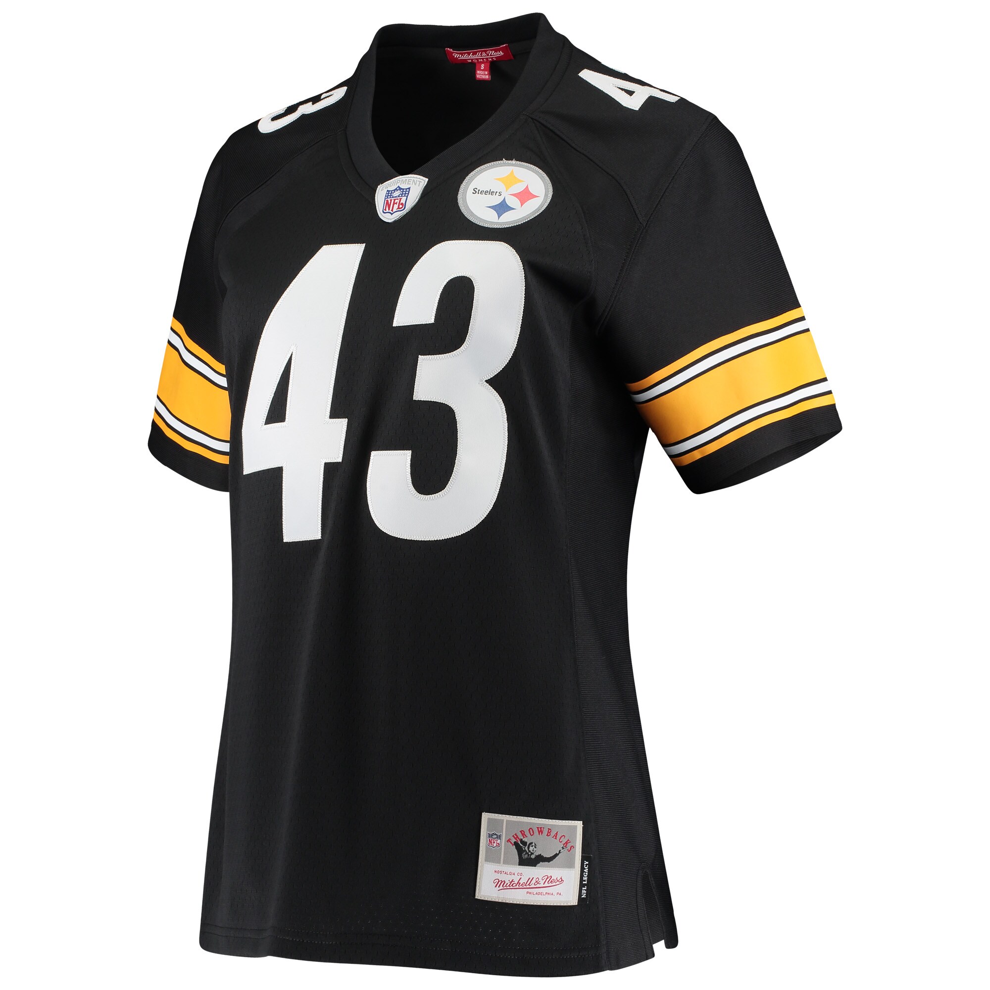 Alternative view of Women's Pittsburgh Steelers Troy Polamalu Mitchell & Ness Black Legacy Team Jersey JS4107 nicesnker