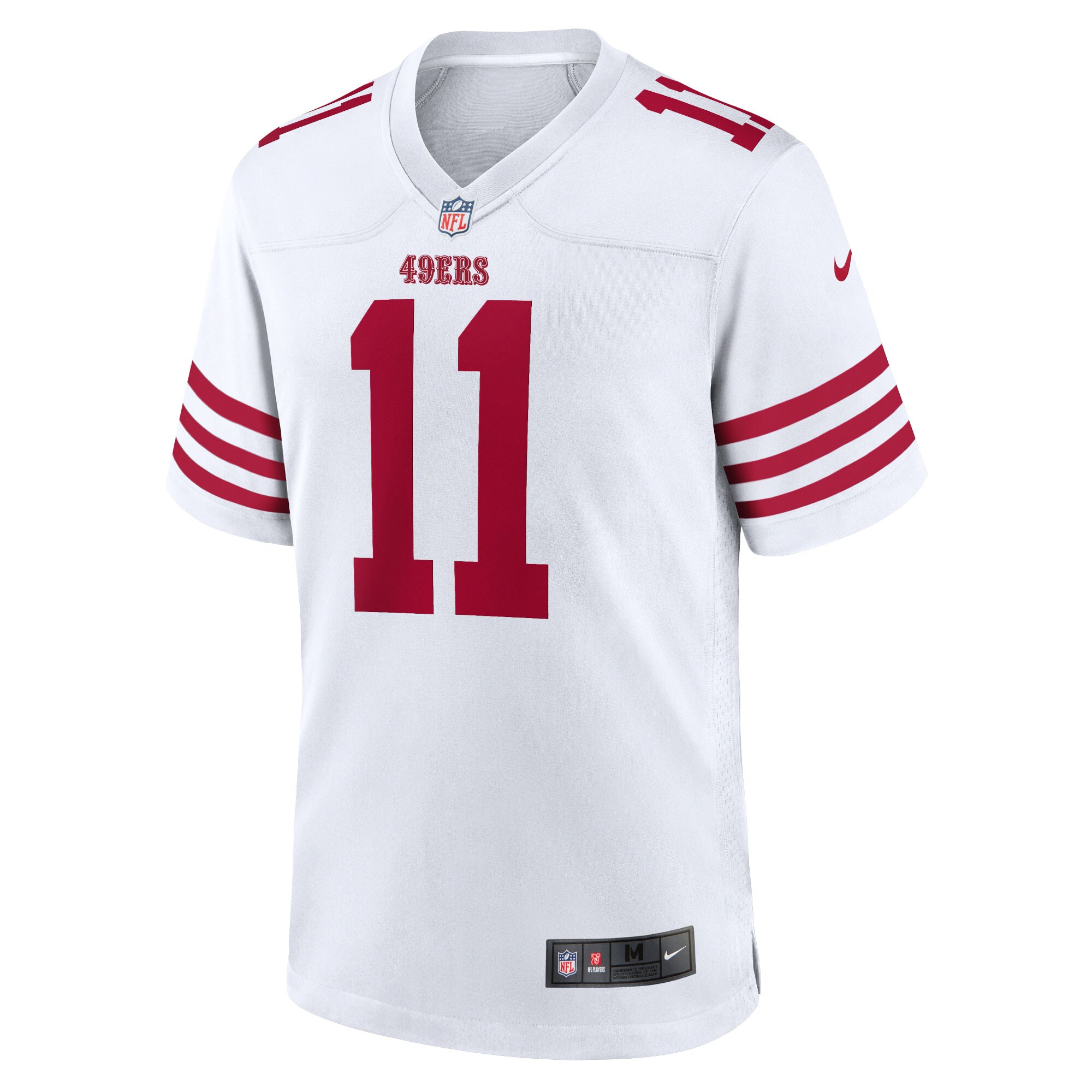 Alternative view of Women's San Francisco 49ers Brandon Aiyuk White Game Jersey JS6041 nicesnker