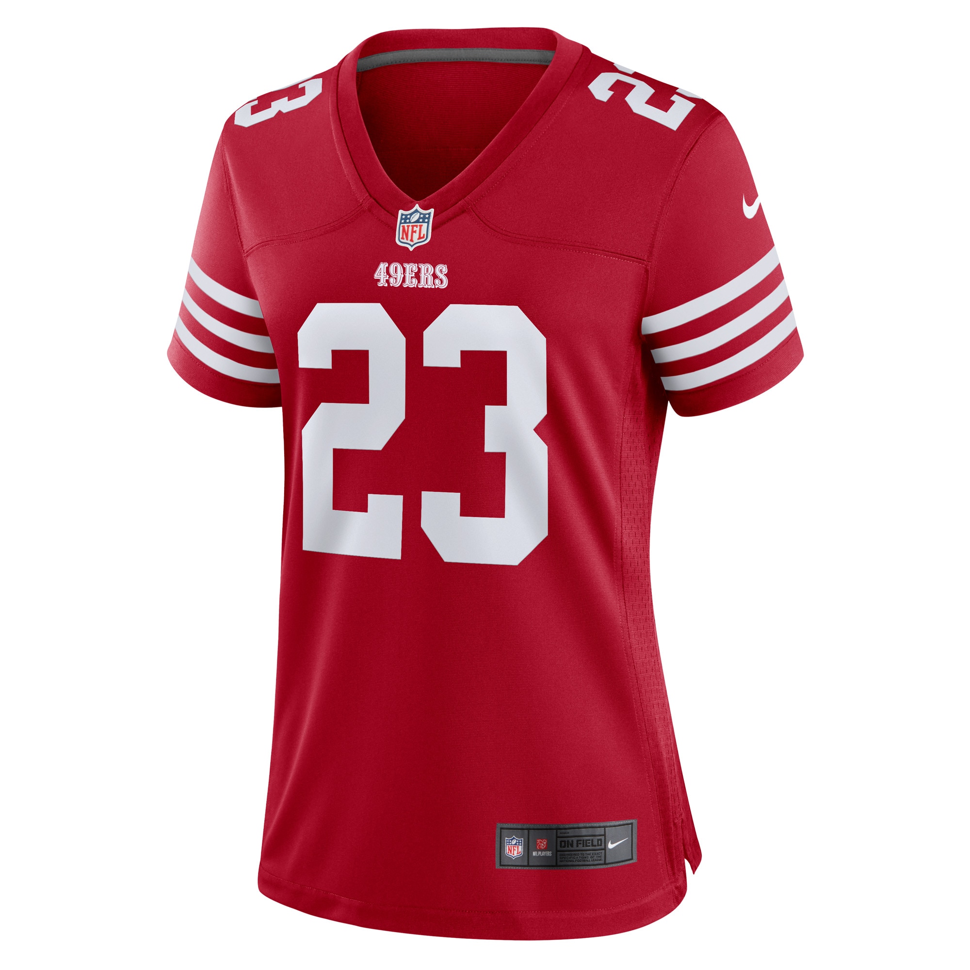 Alternative view of Women's San Francisco 49ers Christian McCaffrey Scarlet Player Jersey JS5729 nicesnker