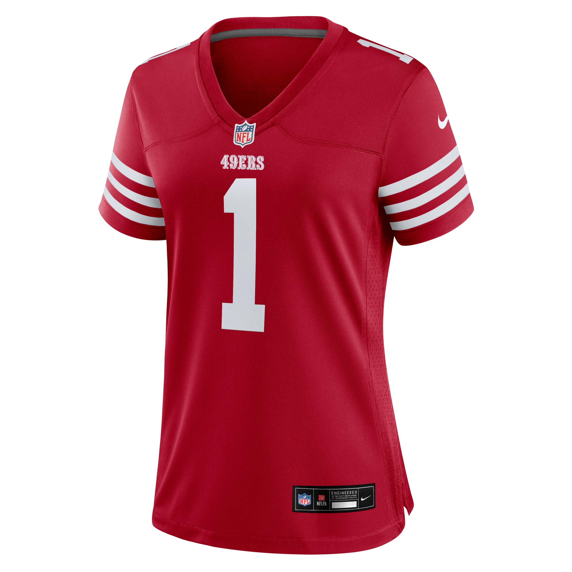 Alternative view of Women's San Francisco 49ers Deebo Samuel Sr Scarlet Game Jersey JS5524 nicesnker