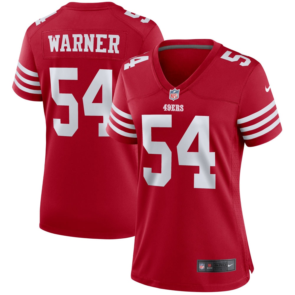 Women's San Francisco 49ers Fred Warner Scarlet Player Jersey JS7723 nicesnker