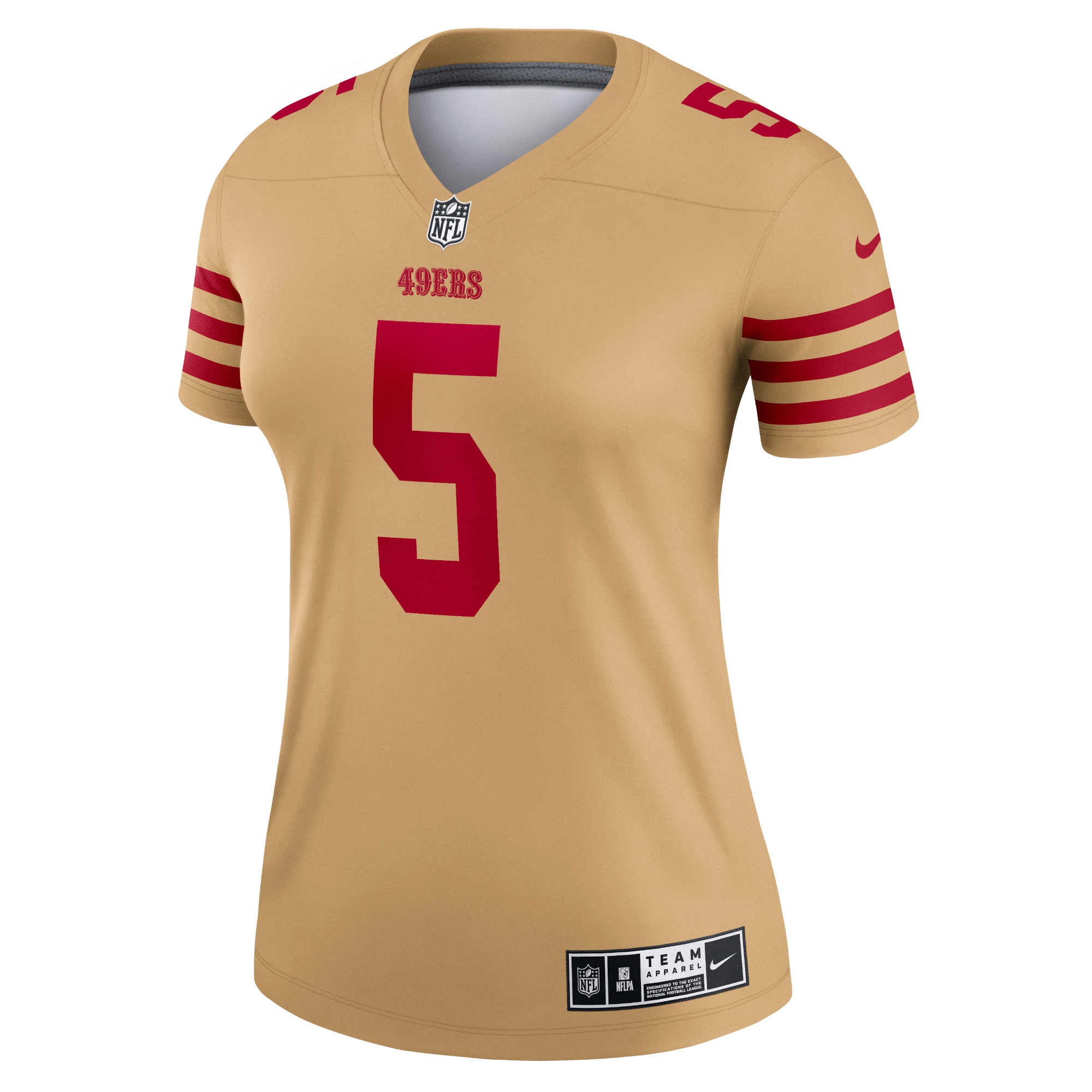 Alternative view of Women's San Francisco 49ers Trey Lance Gold Inverted Legend Player Performance Top JS9258 nicesnker