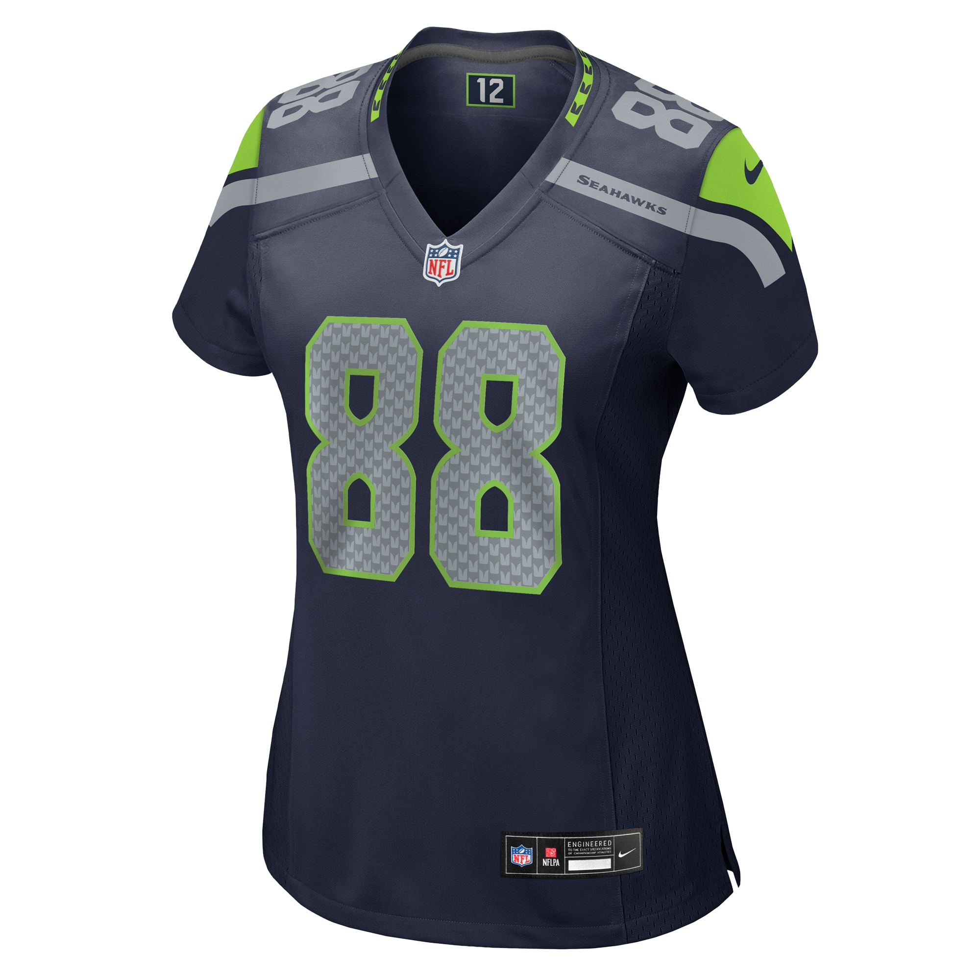 Alternative view of Women's Seattle Seahawks A.J. Barner College Navy Game Jersey JS9037 nicesnker