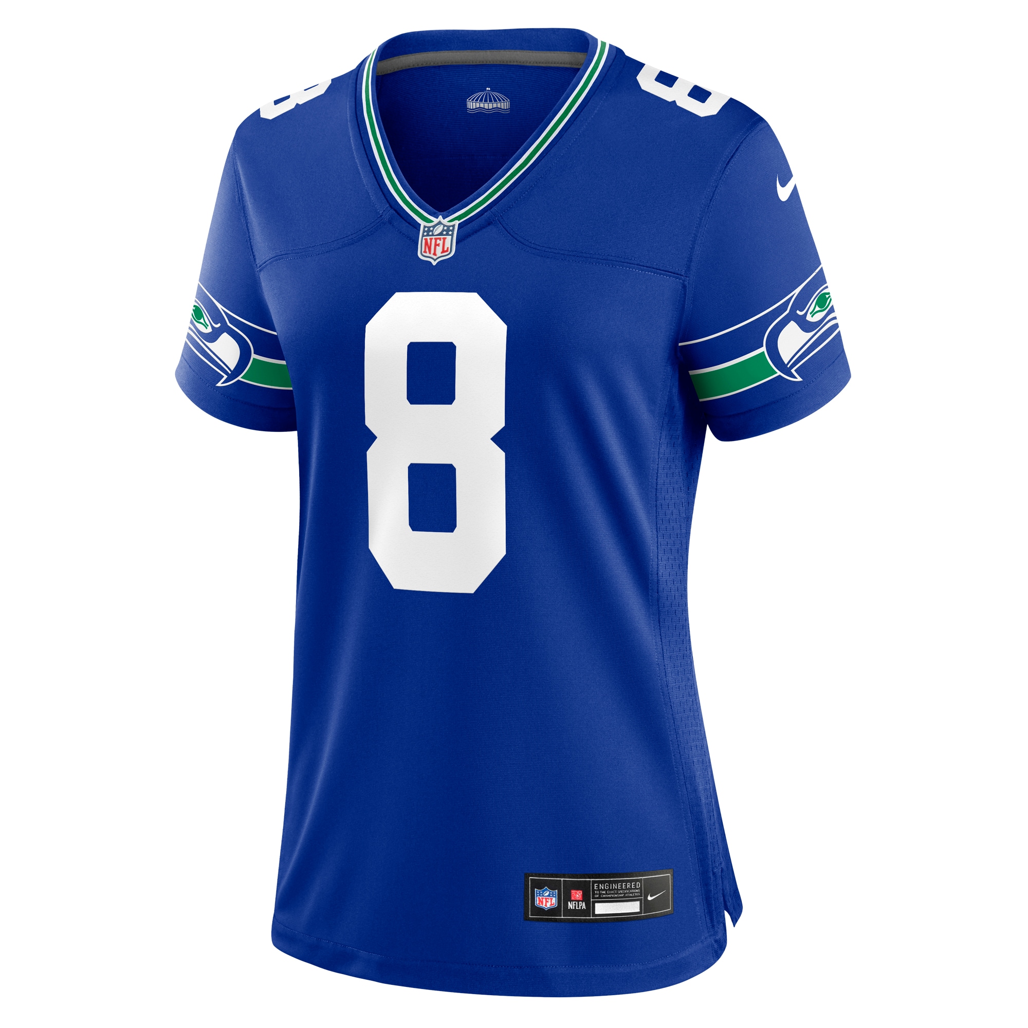 Alternative view of Women's Seattle Seahawks Coby Bryant Royal Throwback Player Game Jersey JS7209 nicesnker