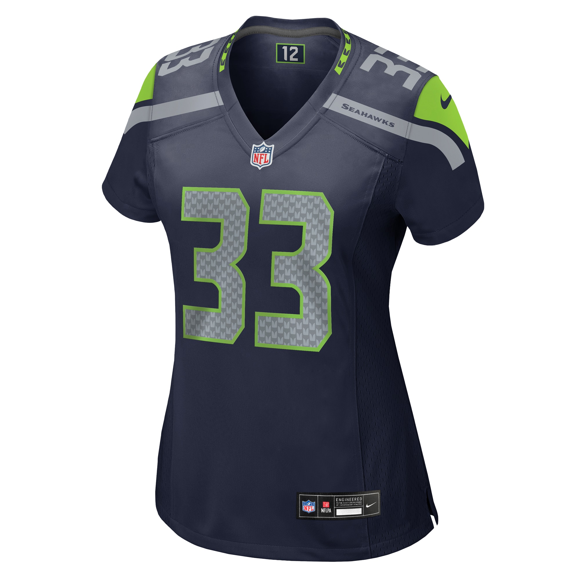 Alternative view of Women's Seattle Seahawks Dee Williams College Navy Game Jersey JS6110 nicesnker