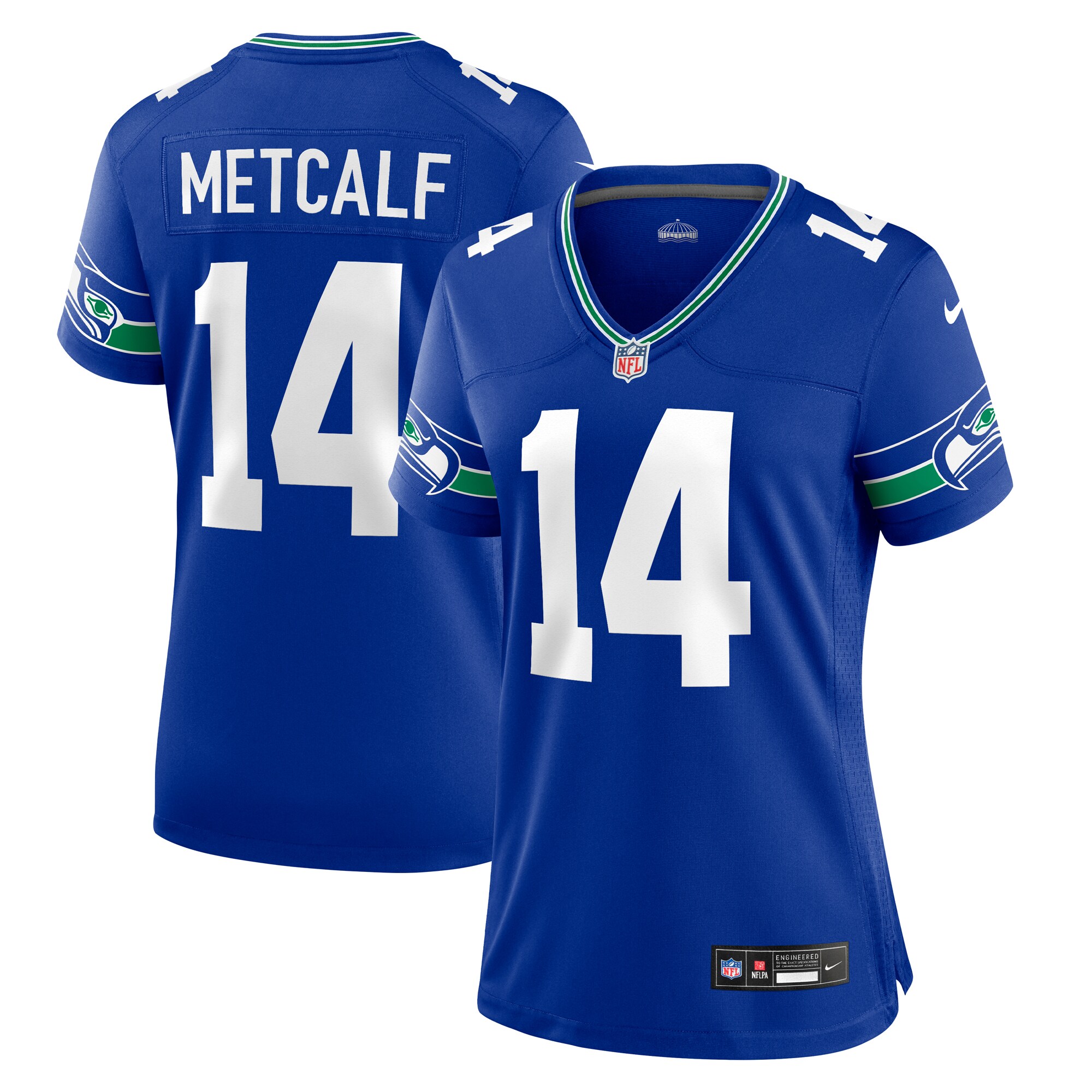 Women's Seattle Seahawks DK Metcalf Royal Player Jersey JS7322 nicesnker