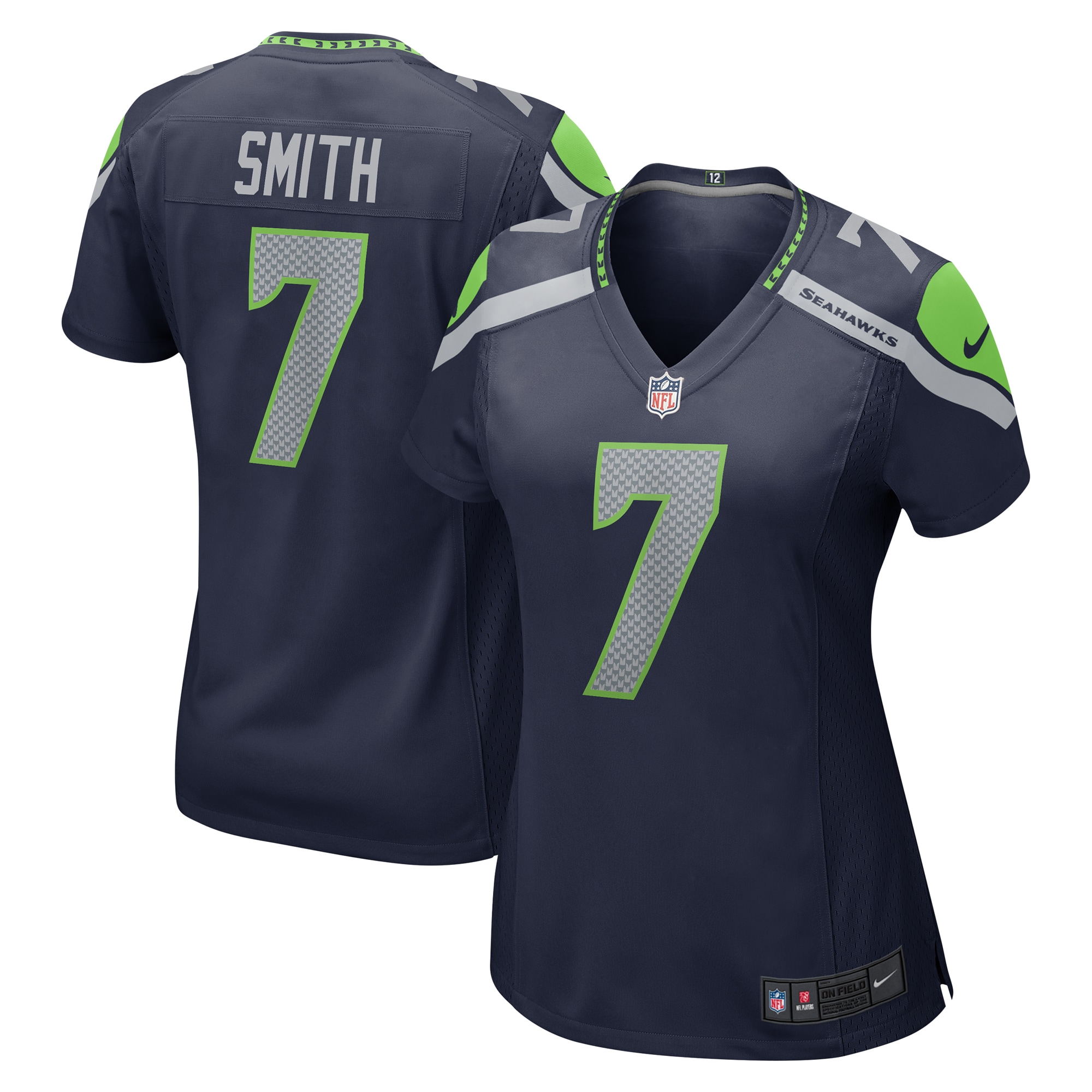 Women's Seattle Seahawks Geno Smith Navy Player Jersey JS1207 nicesnker