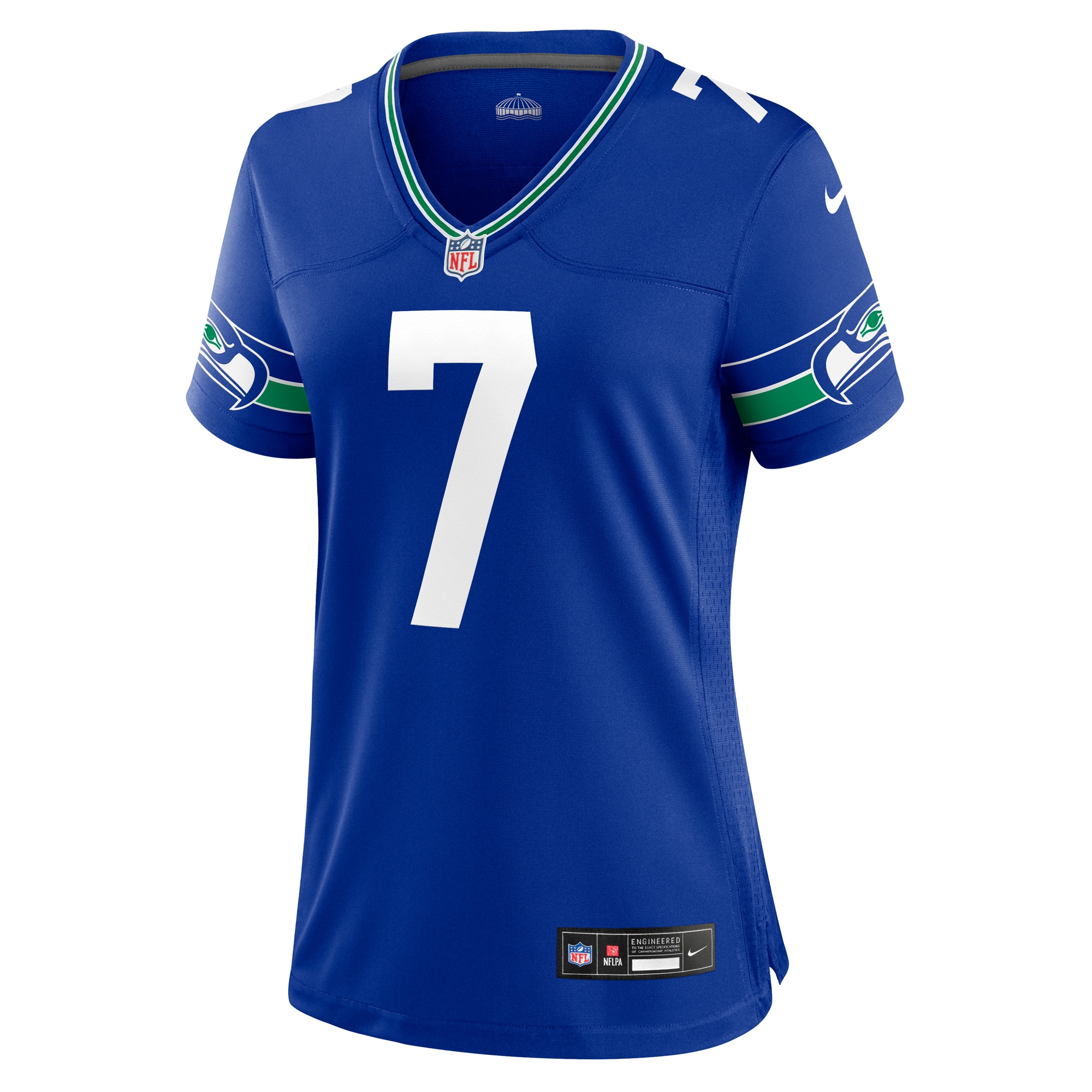 Alternative view of Women's Seattle Seahawks Geno Smith Royal Player Jersey JS5730 nicesnker