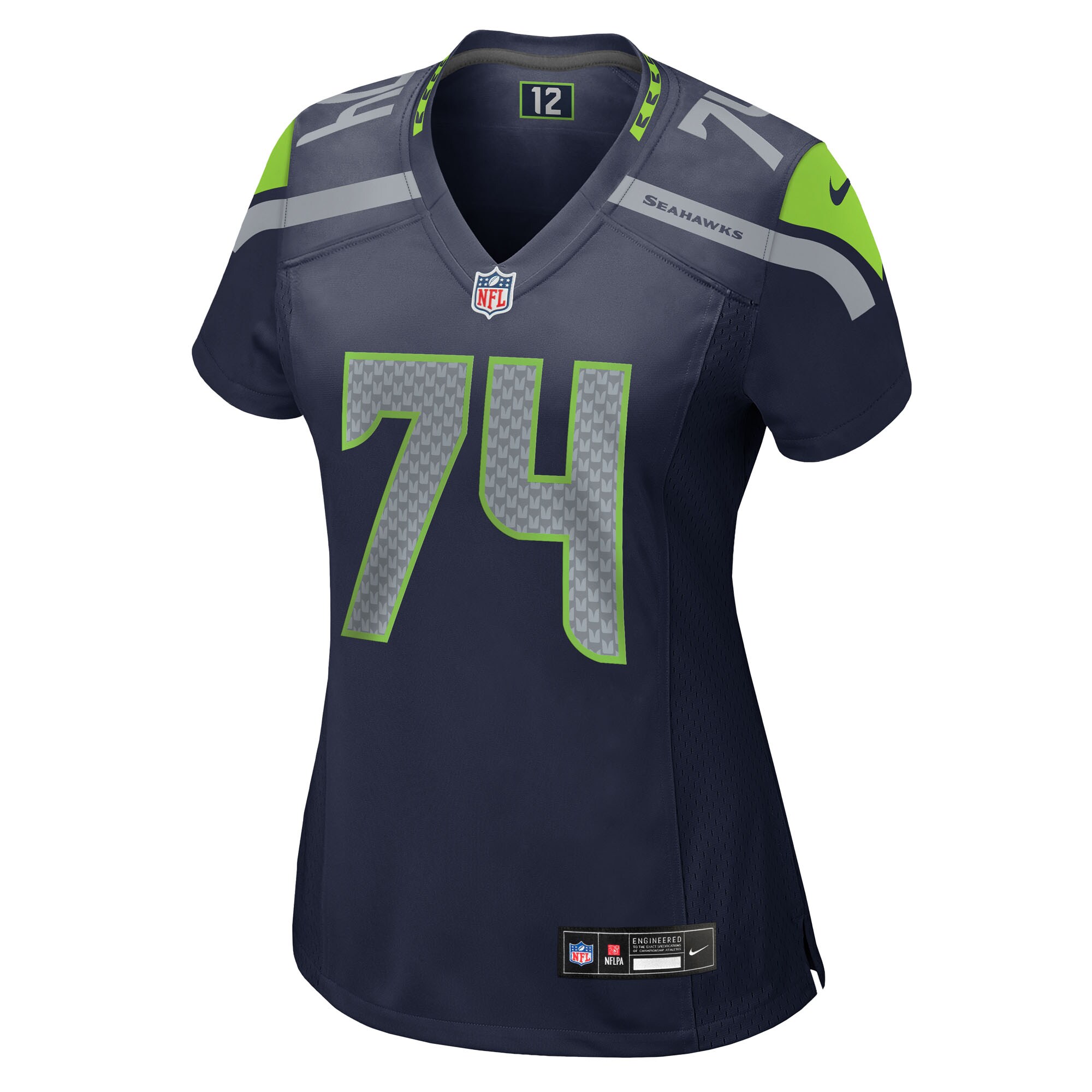 Alternative view of Women's Seattle Seahawks George Fant College Navy Team Game Jersey JS6948 nicesnker