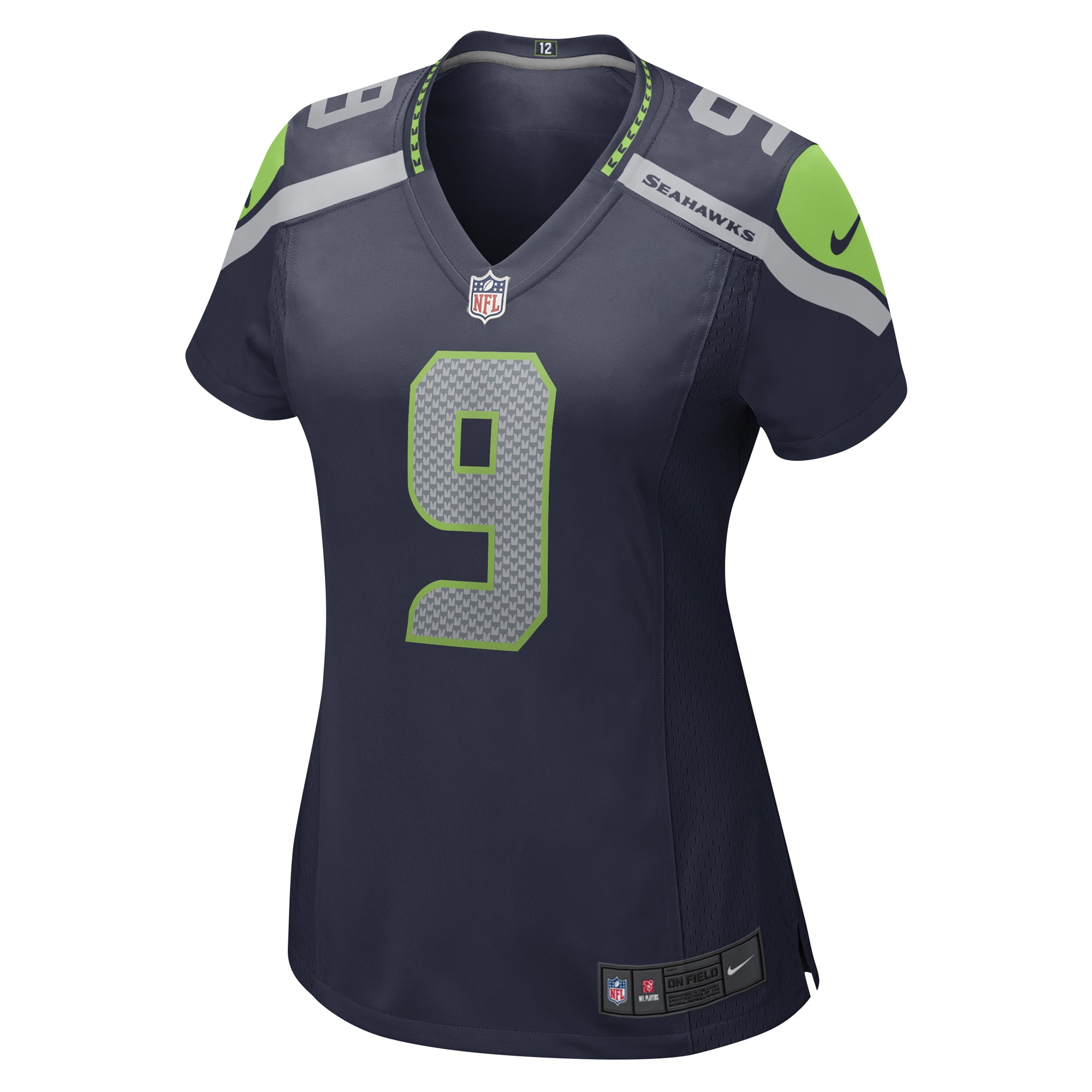 Alternative view of Women's Seattle Seahawks Kenneth Walker III Navy Player Jersey JS4185 nicesnker
