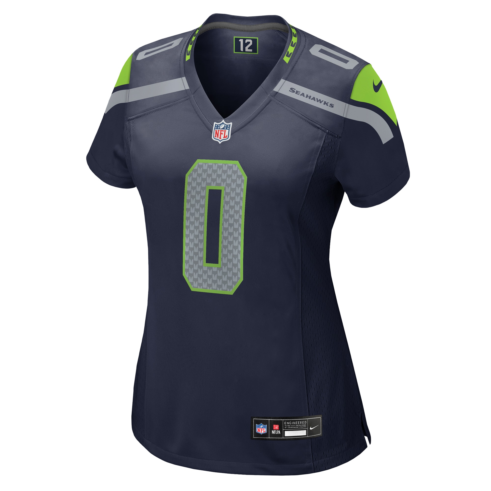 Alternative view of Women's Seattle Seahawks Tyrel Dodson College Navy Game Jersey JS9854 nicesnker