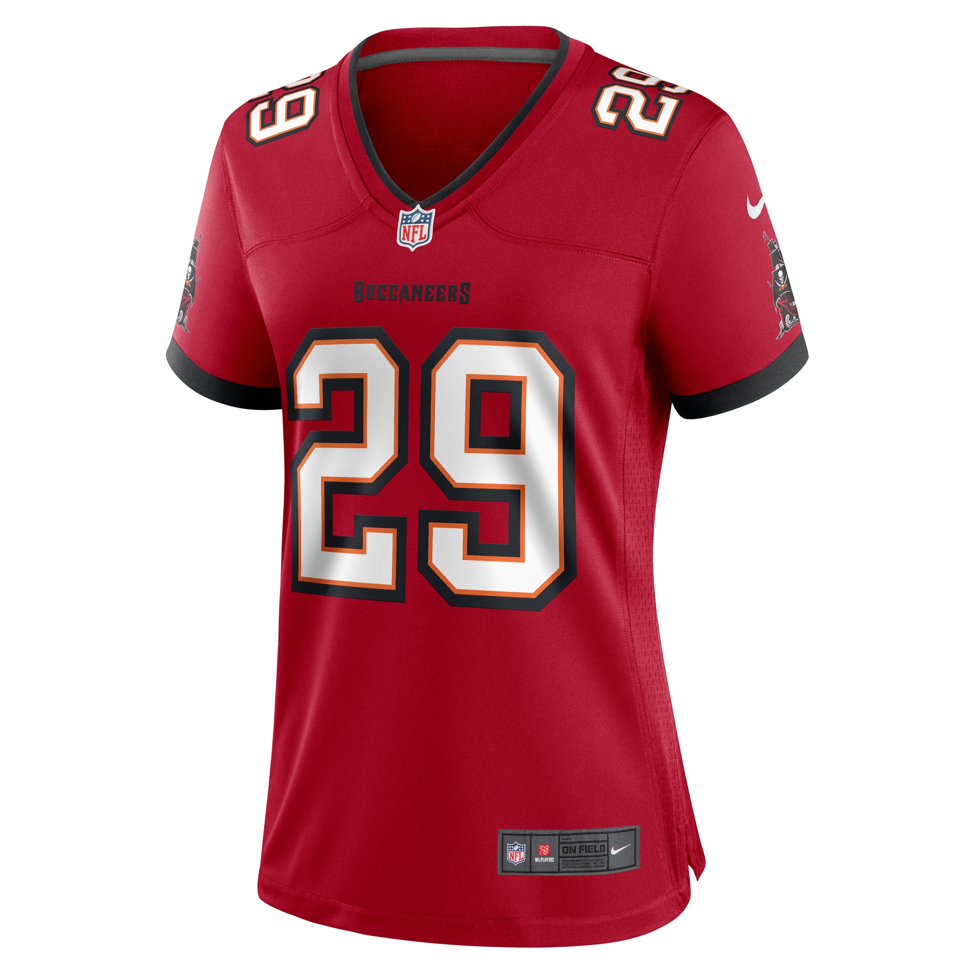 Alternative view of Women's Tampa Bay Buccaneers Christian Izien Red Game Jersey JS2678 nicesnker