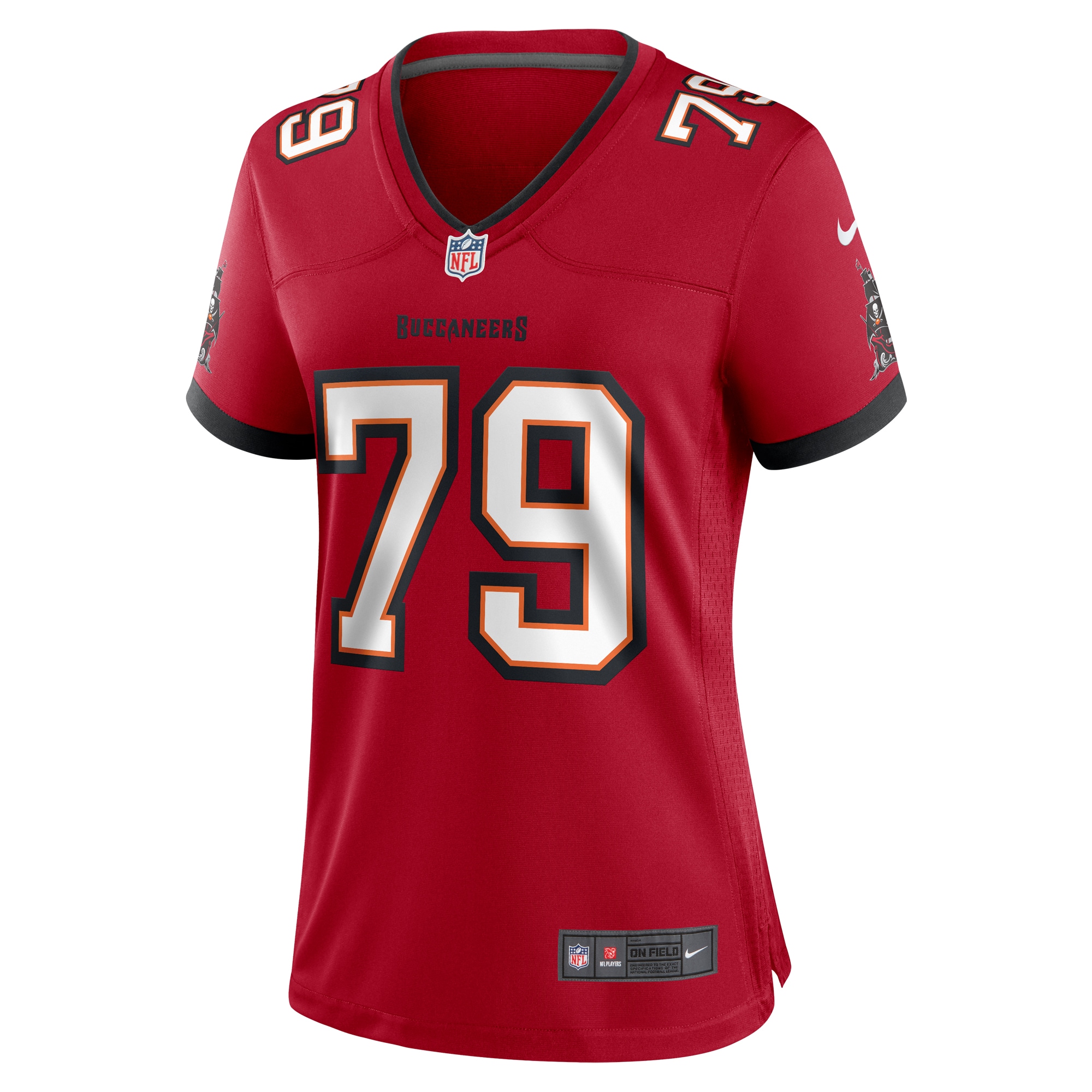 Alternative view of Women's Tampa Bay Buccaneers Elijah Klein Red Game Jersey JS4927 nicesnker