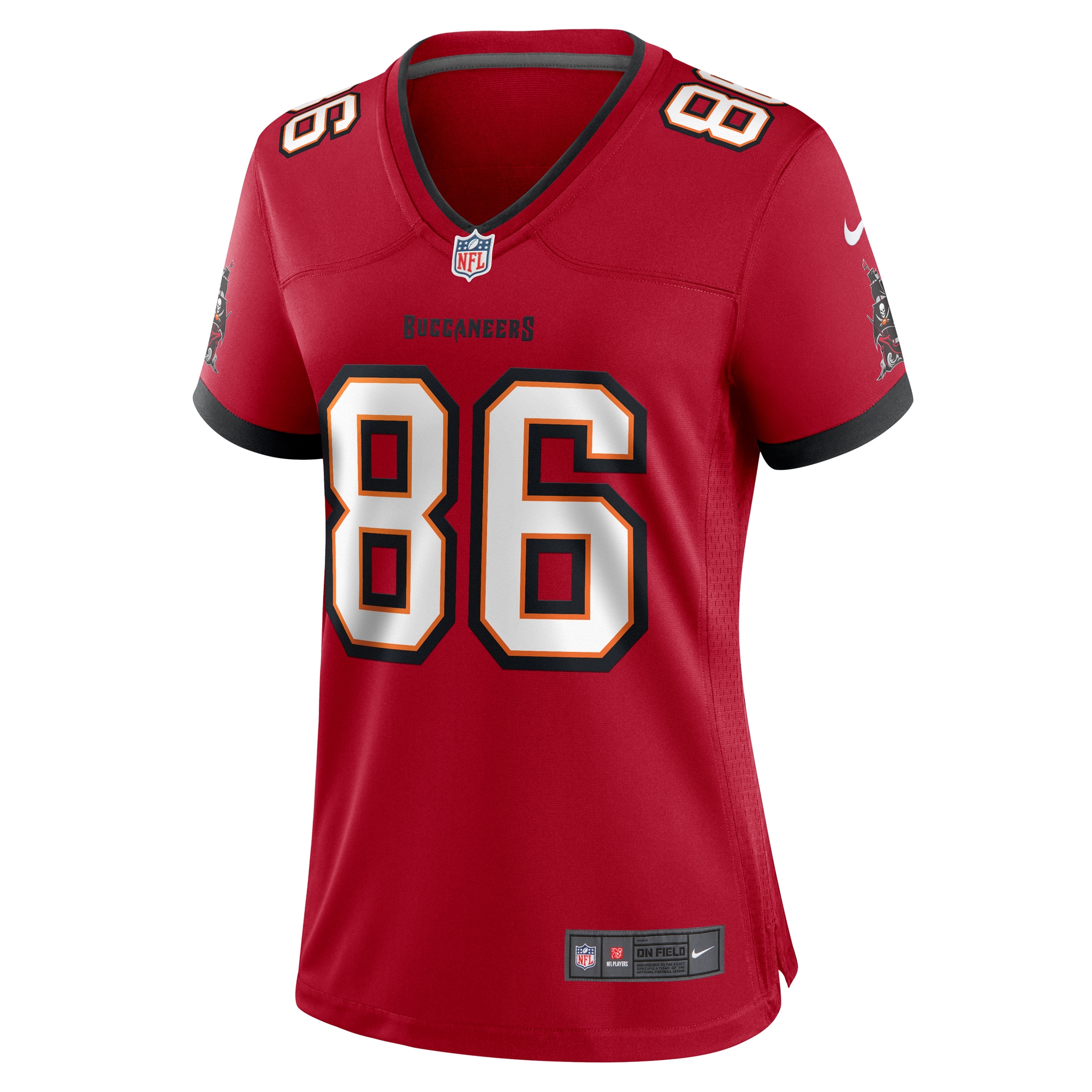Alternative view of Women's Tampa Bay Buccaneers Evan Deckers Red Game Jersey JS6540 nicesnker