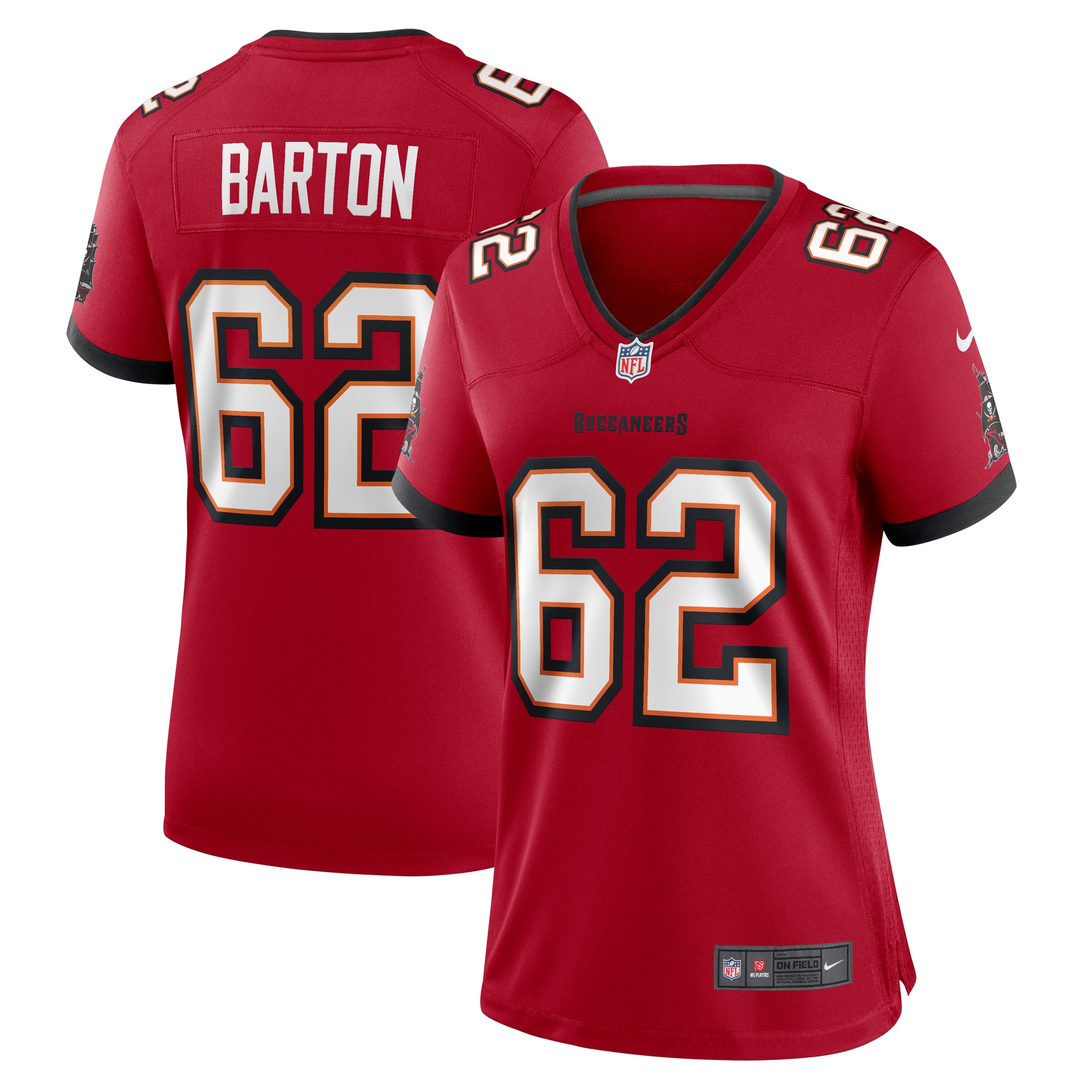 Women's Tampa Bay Buccaneers Graham Barton Red Game Jersey JS5107 nicesnker