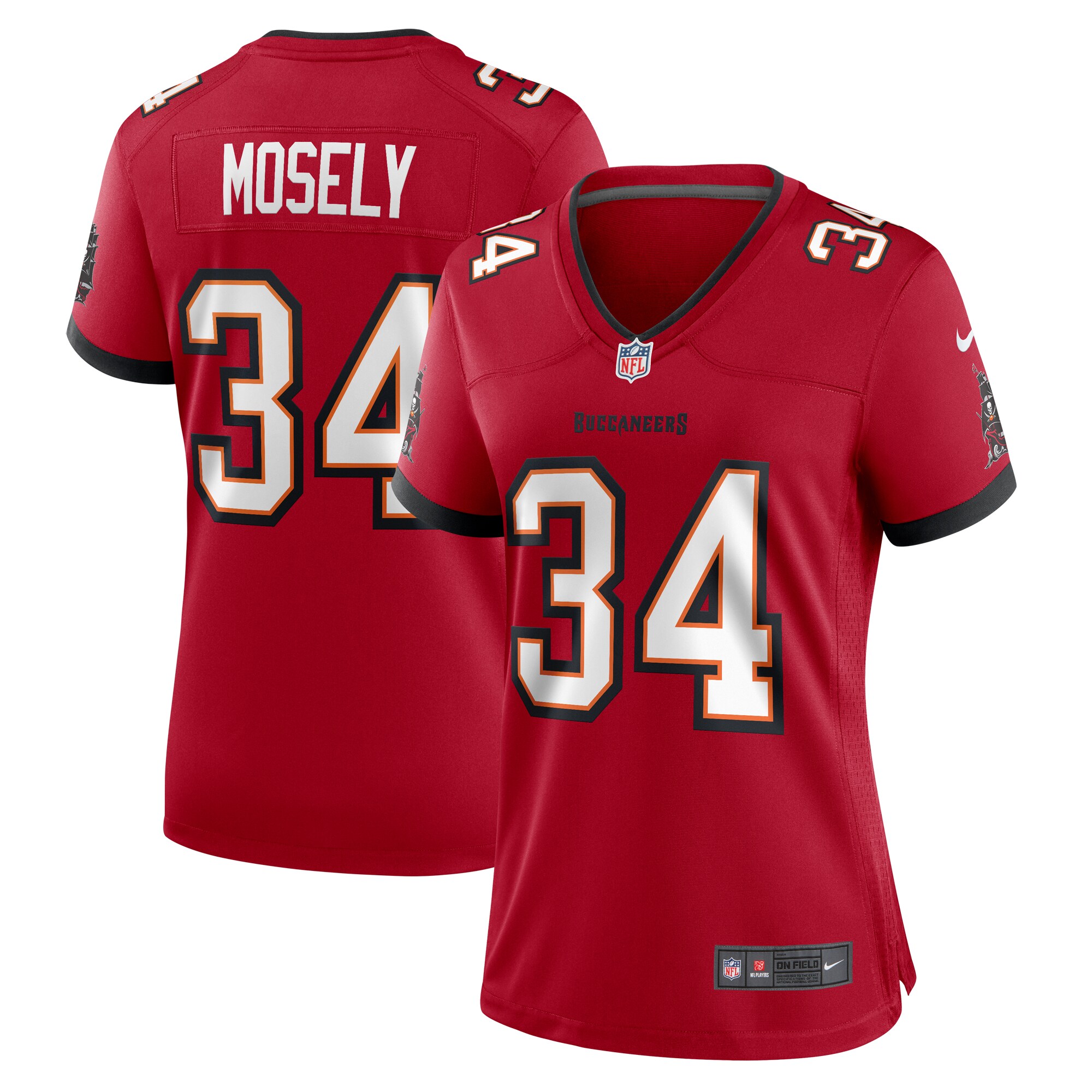 Women's Tampa Bay Buccaneers Quandre Mosely Red Game Jersey JS7317 nicesnker
