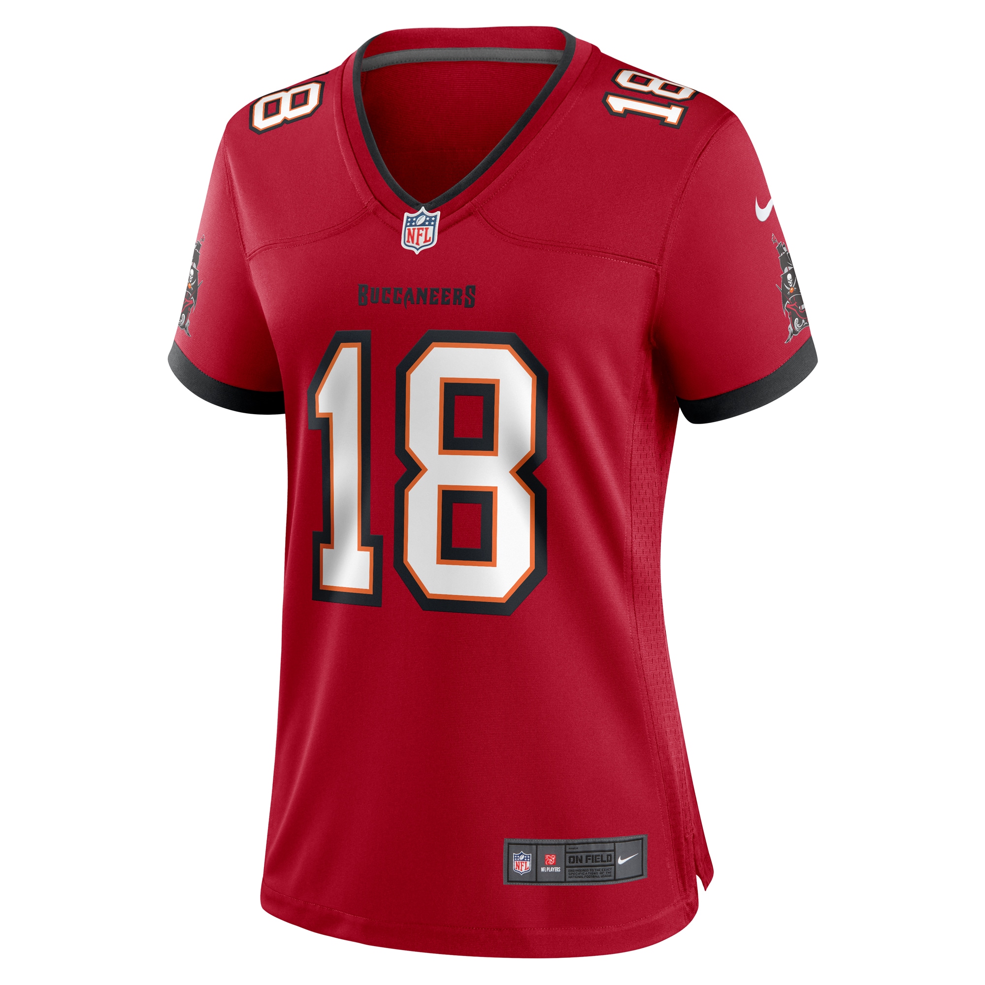 Alternative view of Women's Tampa Bay Buccaneers Rakim Jarrett Red Game Jersey JS2591 nicesnker