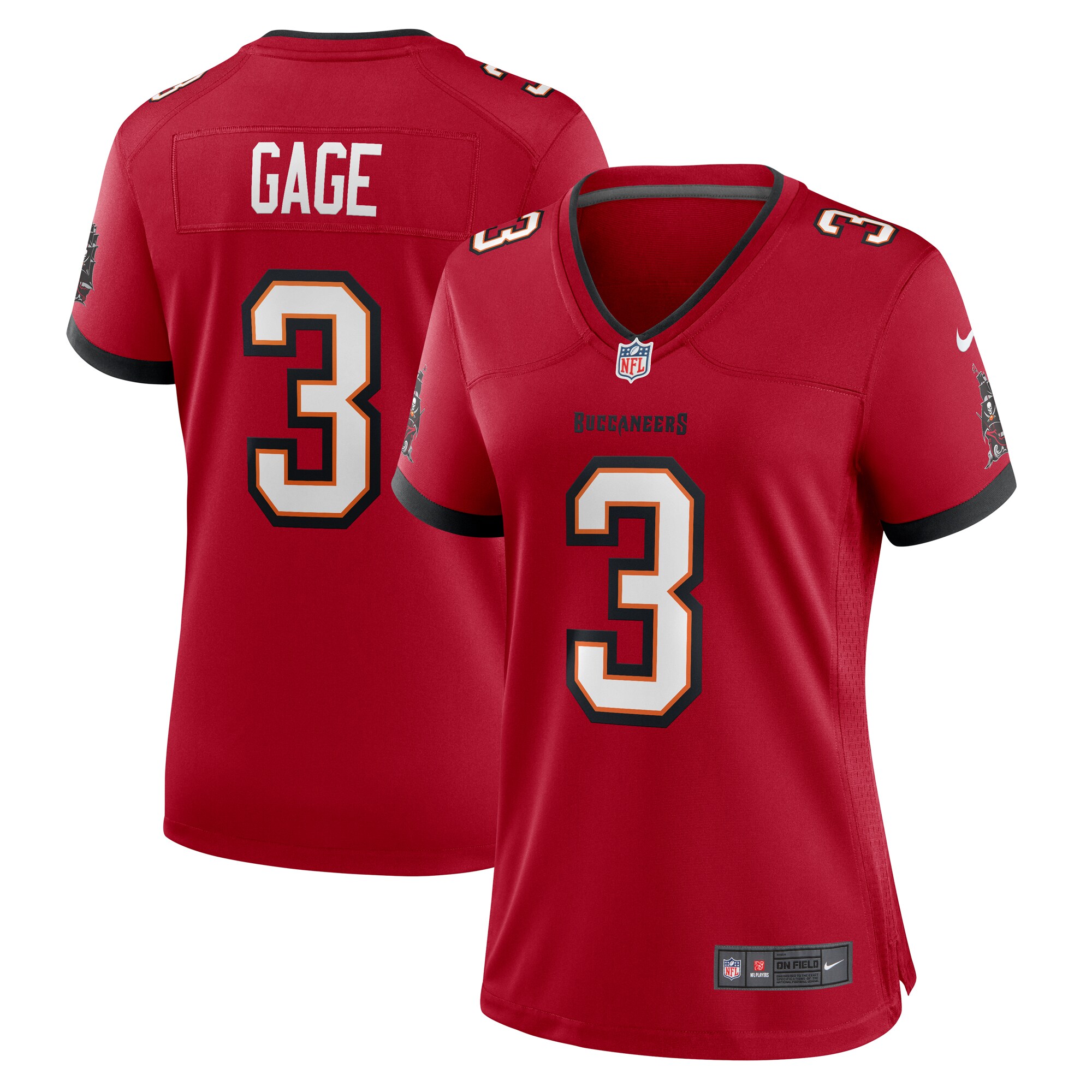 Women's Tampa Bay Buccaneers Russell Gage Red Game Jersey JS5248 nicesnker