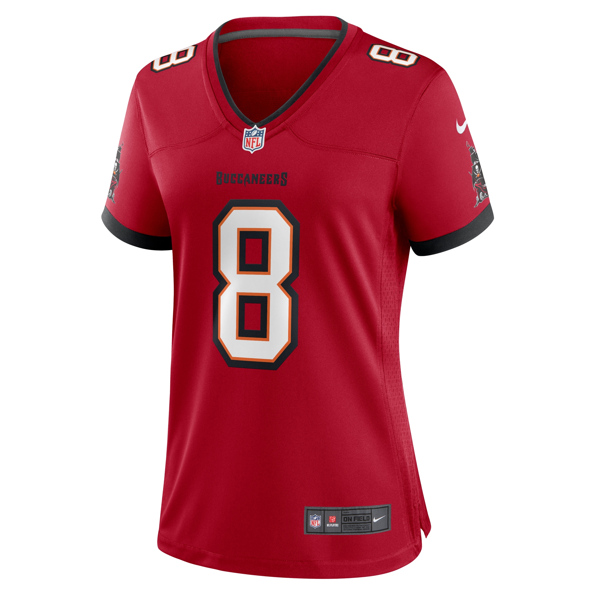 Alternative view of Women's Tampa Bay Buccaneers SirVocea Dennis Red Game Jersey JS6429 nicesnker