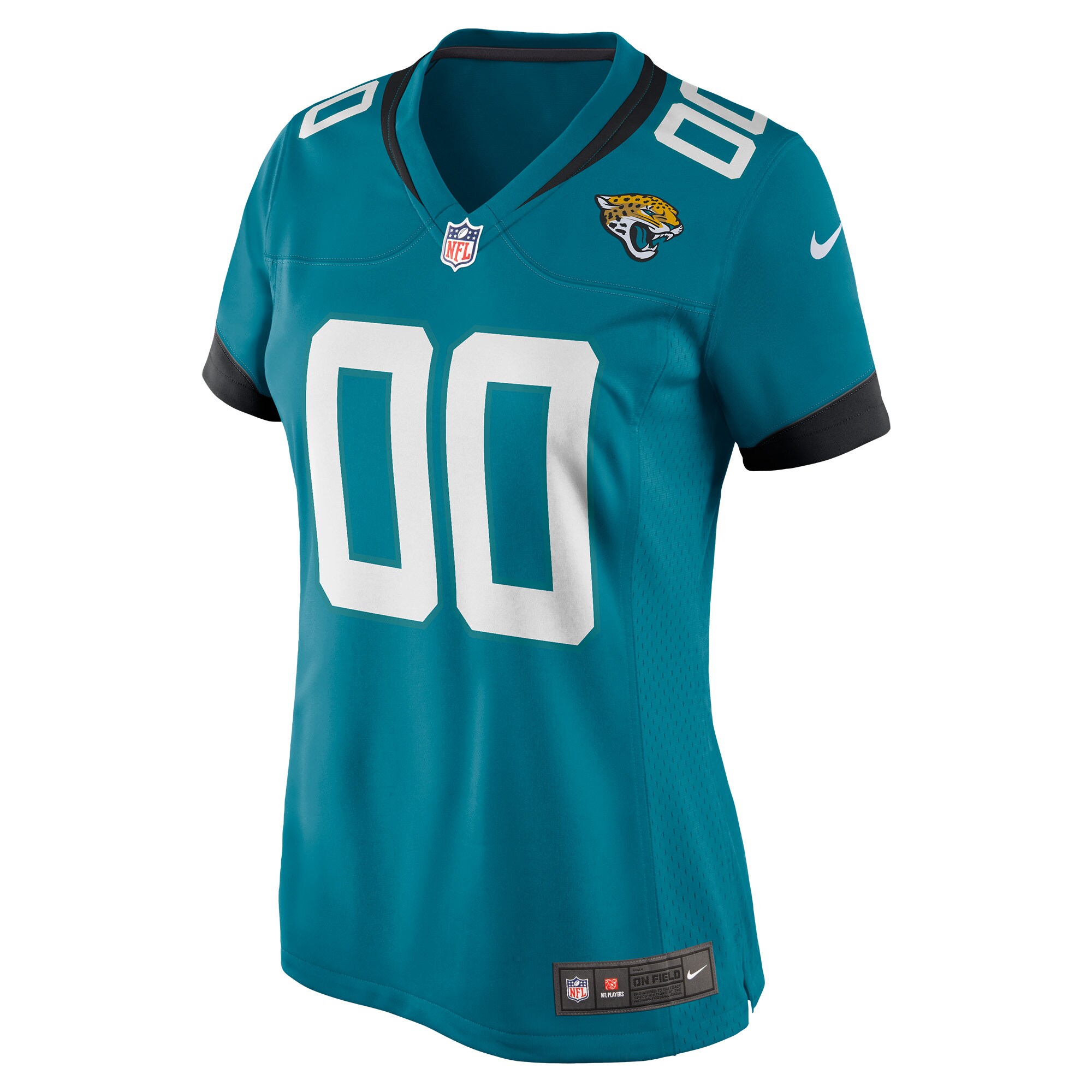 Alternative view of Women's Teal Jacksonville Jaguars Custom Team Jersey JS7387 nicesnker