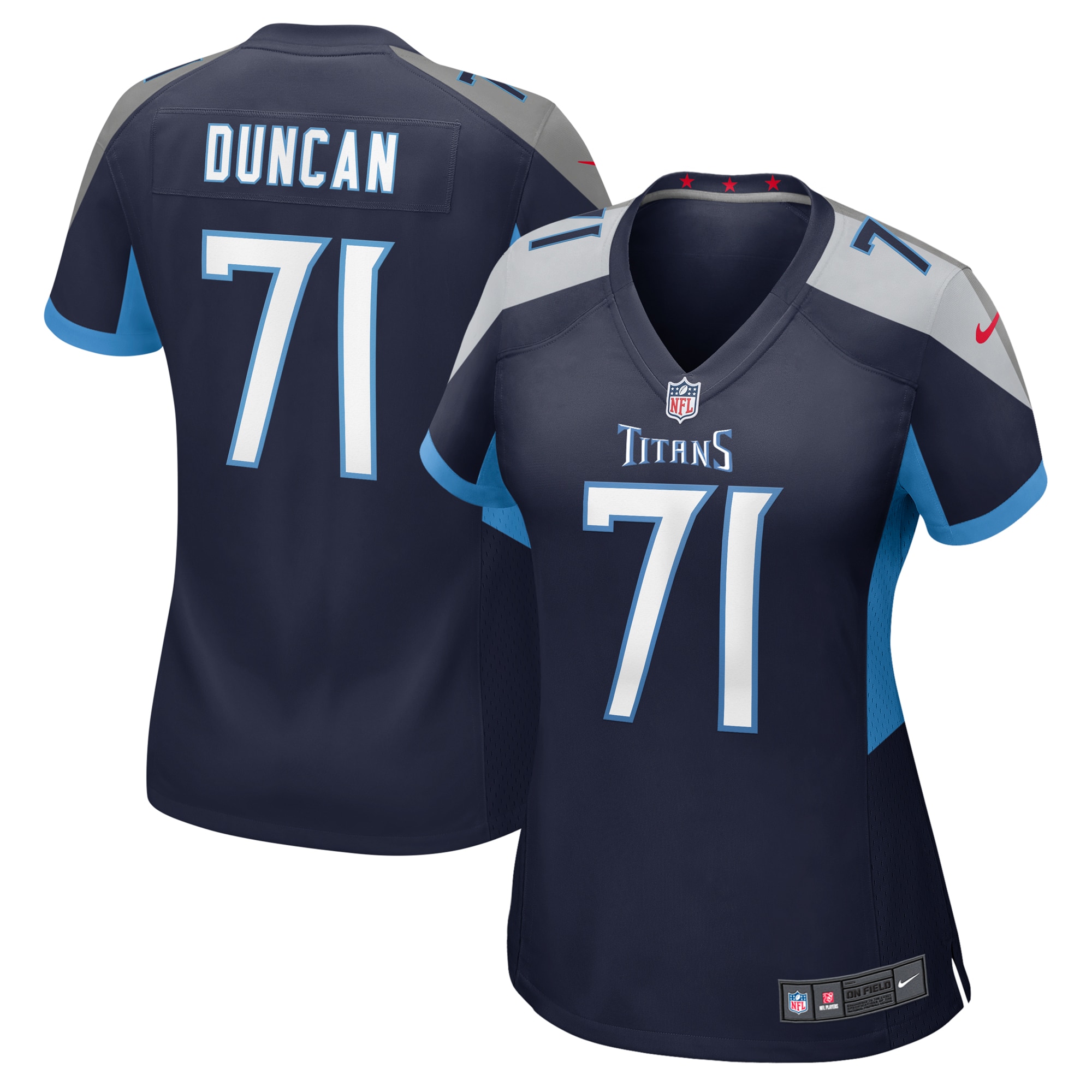 Women's Tennessee Titans Jaelyn Duncan Navy Game Jersey JS9351 nicesnker