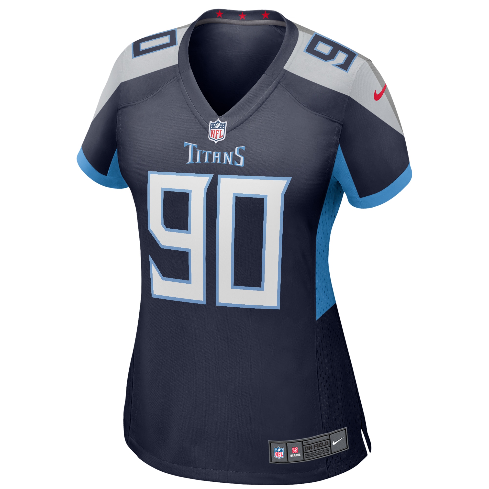 Alternative view of Women's Tennessee Titans Jevon Kearse Navy Game Retired Player Jersey JS5979 nicesnker
