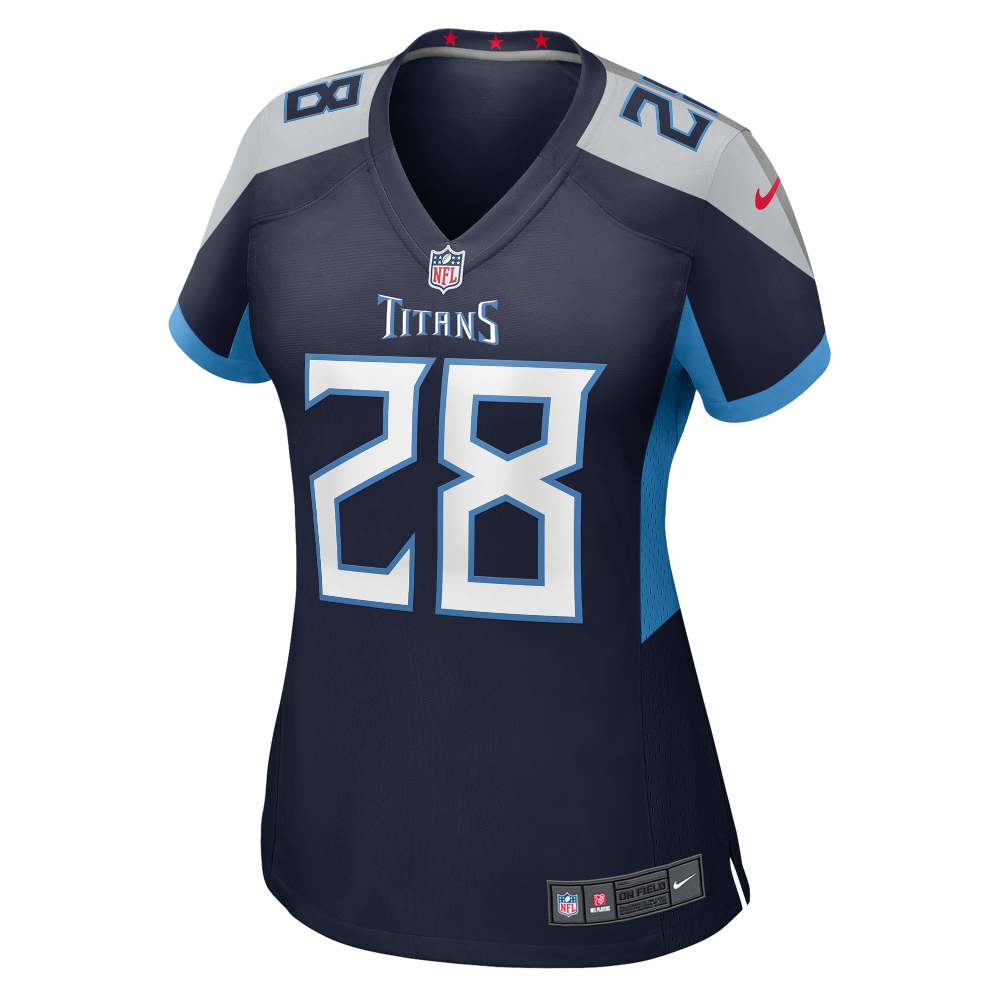 Alternative view of Women's Tennessee Titans Quandre Diggs Navy Game Jersey JS2375 nicesnker
