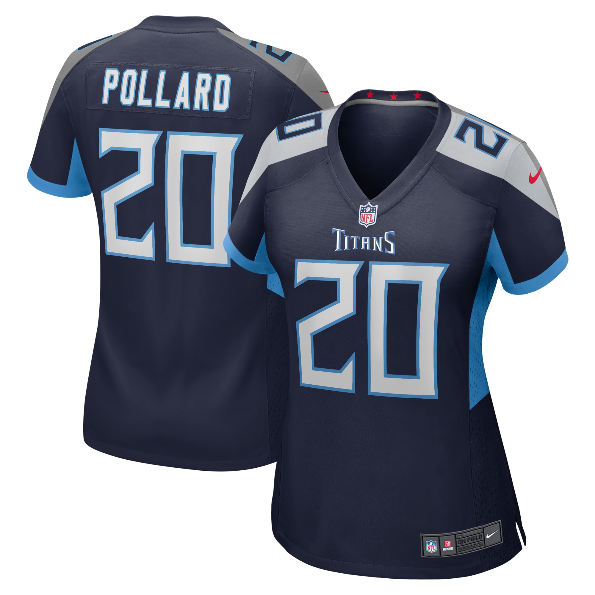 Women's Tennessee Titans Tony Pollard Navy Game Player Jersey JS5901 nicesnker