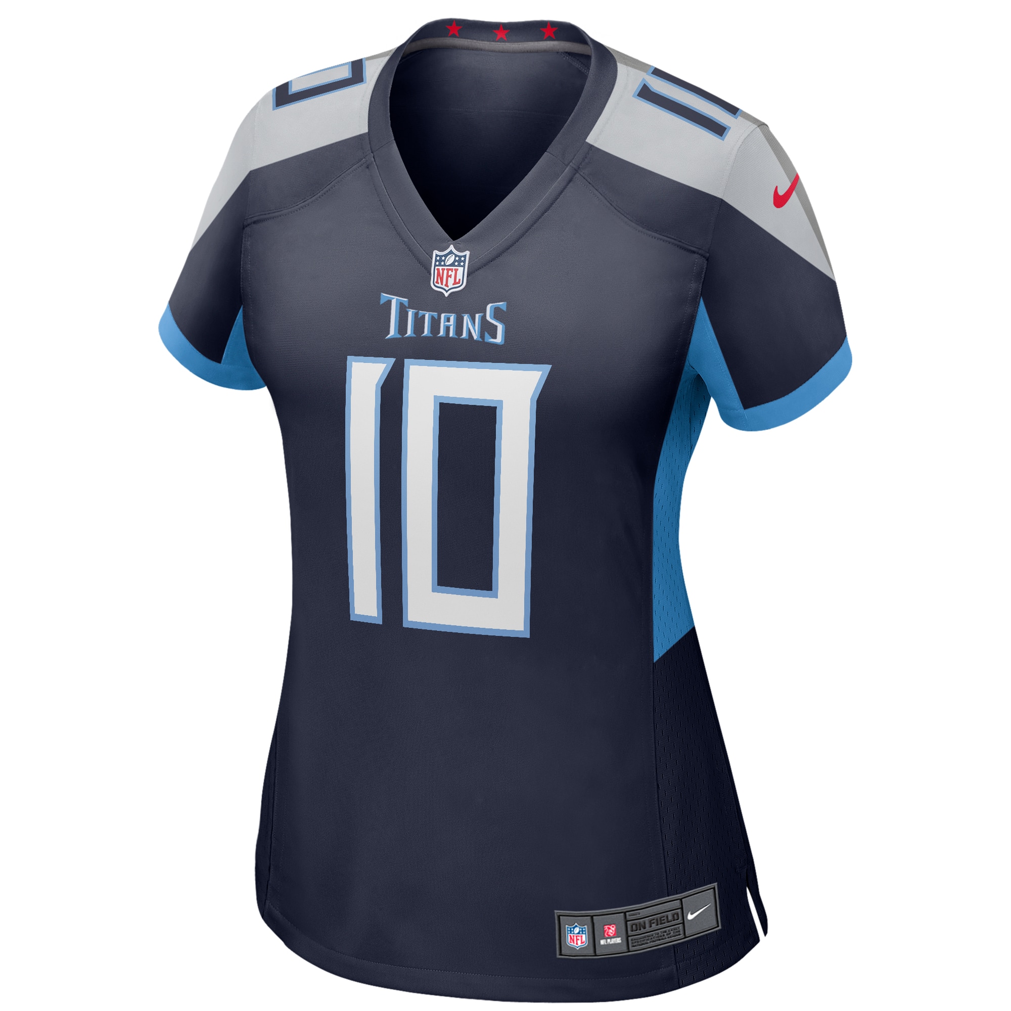 Alternative view of Women's Tennessee Titans Vince Young Navy Game Retired Player Jersey JS9993 nicesnker