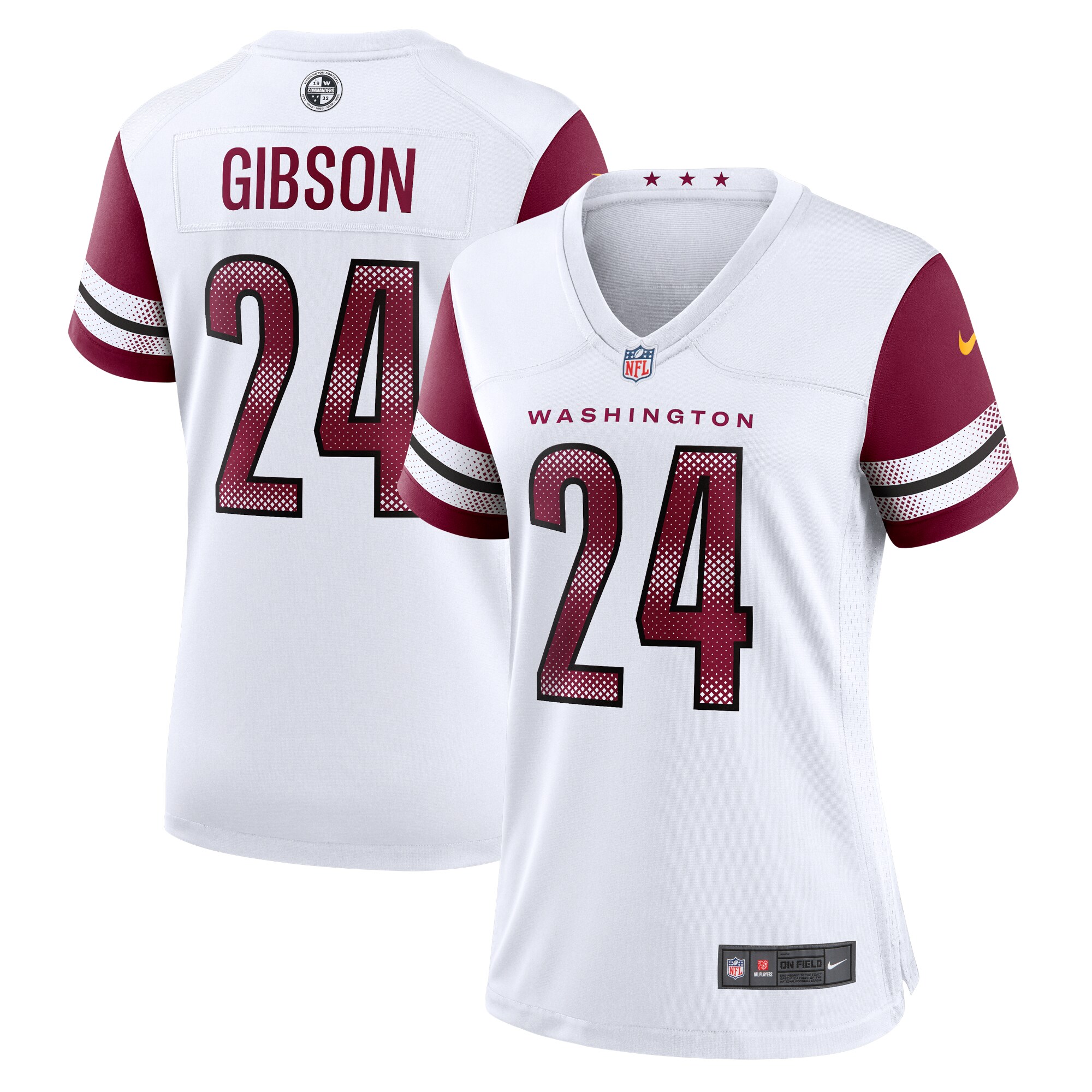 Women's Washington Commanders Antonio Gibson White Game Jersey JS8687 nicesnker