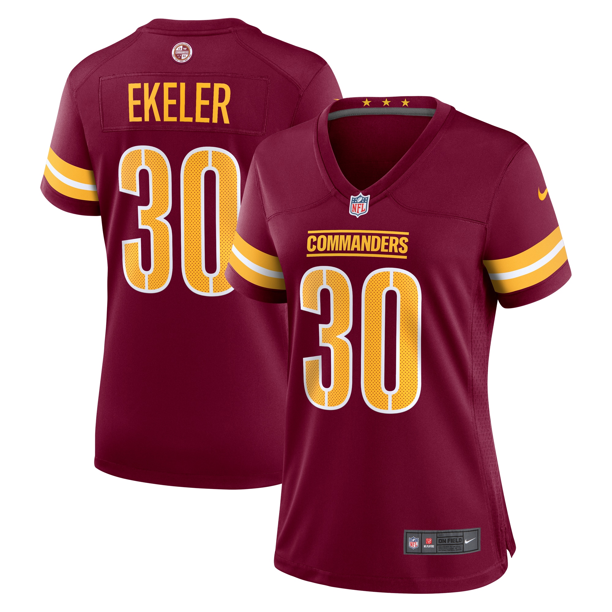Women's Washington Commanders Austin Ekeler Burgundy Game Player Jersey JS3505 nicesnker