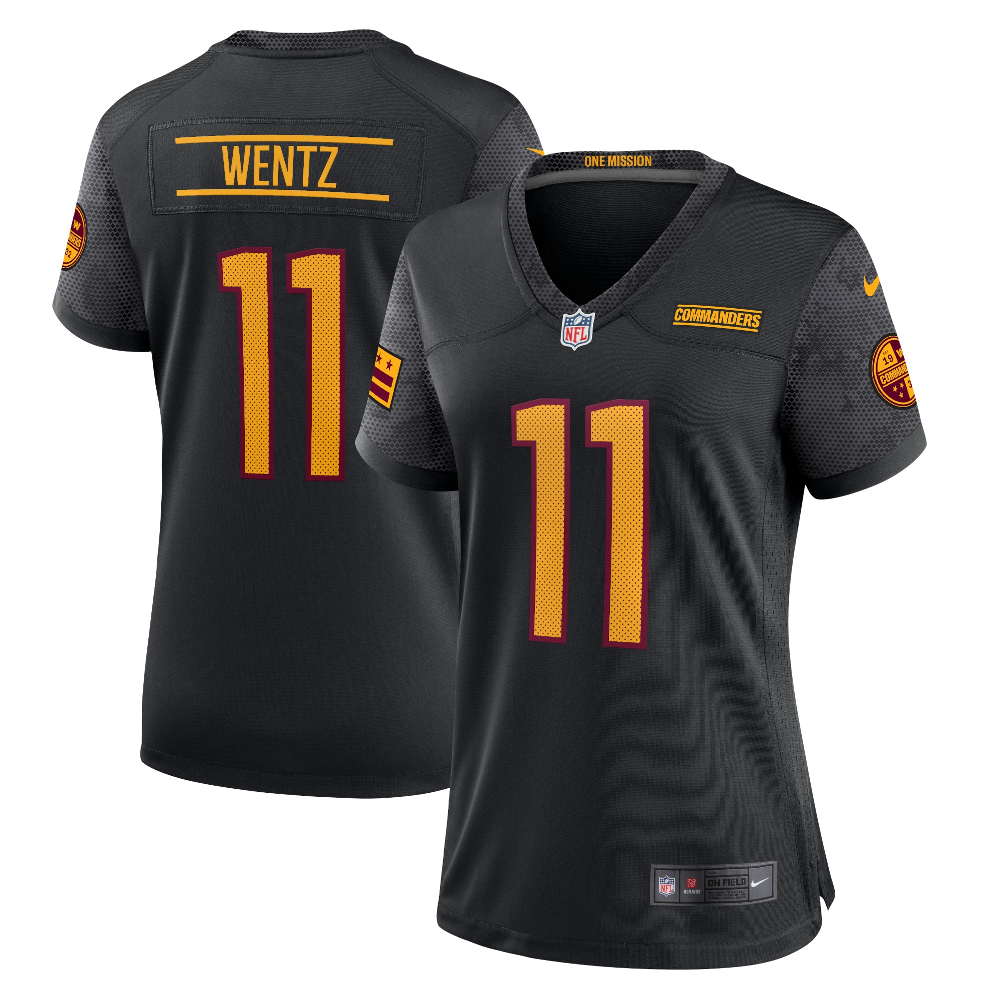 Women's Washington Commanders Black Alternate Game Player Jersey JS7194 nicesnker