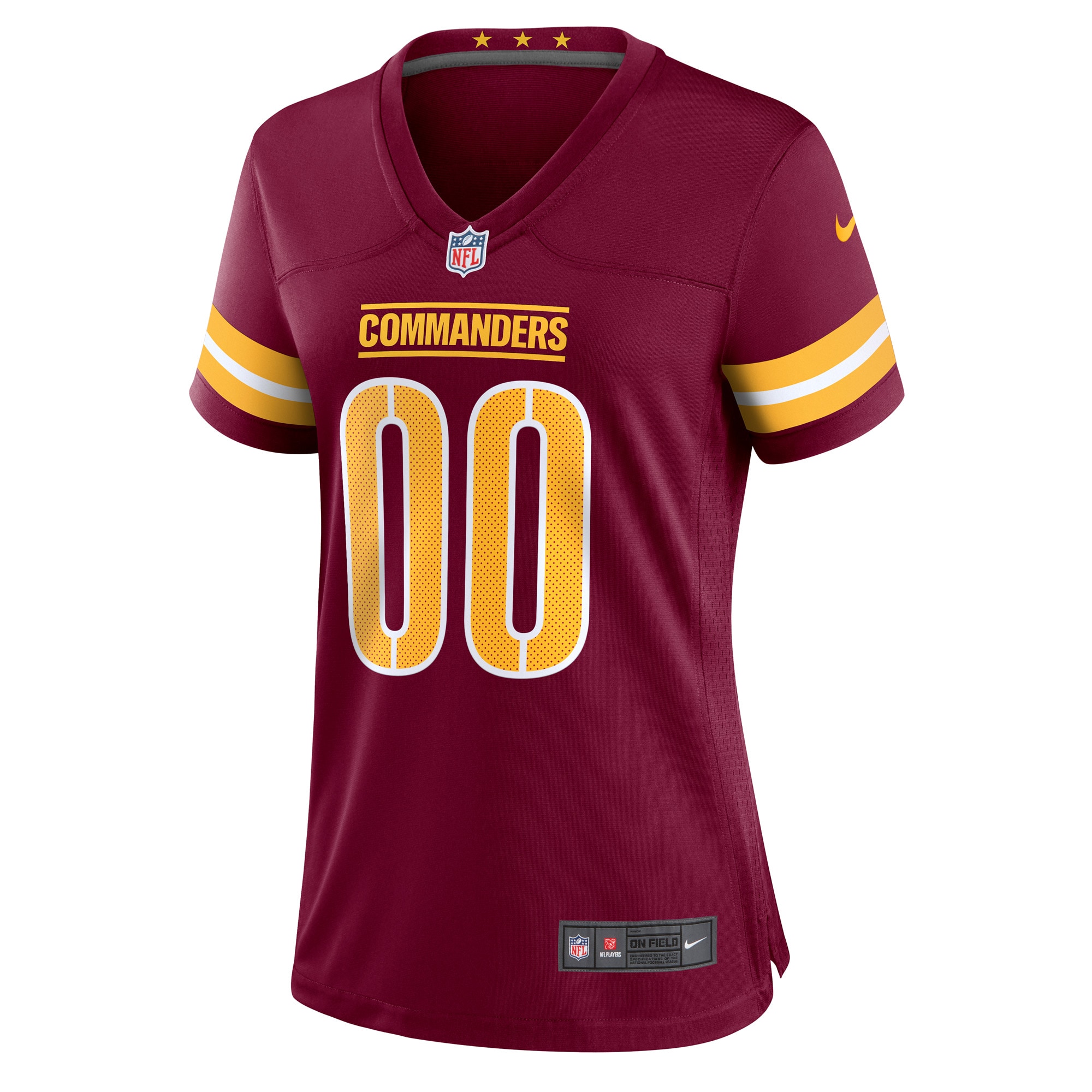 Alternative view of Women's Washington Commanders Burgundy Game Custom Player Jersey JS1550 nicesnker