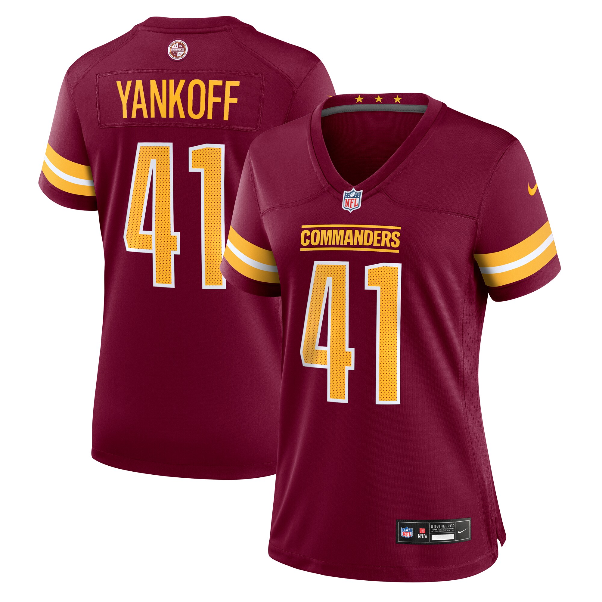 Women's Washington Commanders Colson Yankoff Burgundy Game Jersey JS3245 nicesnker
