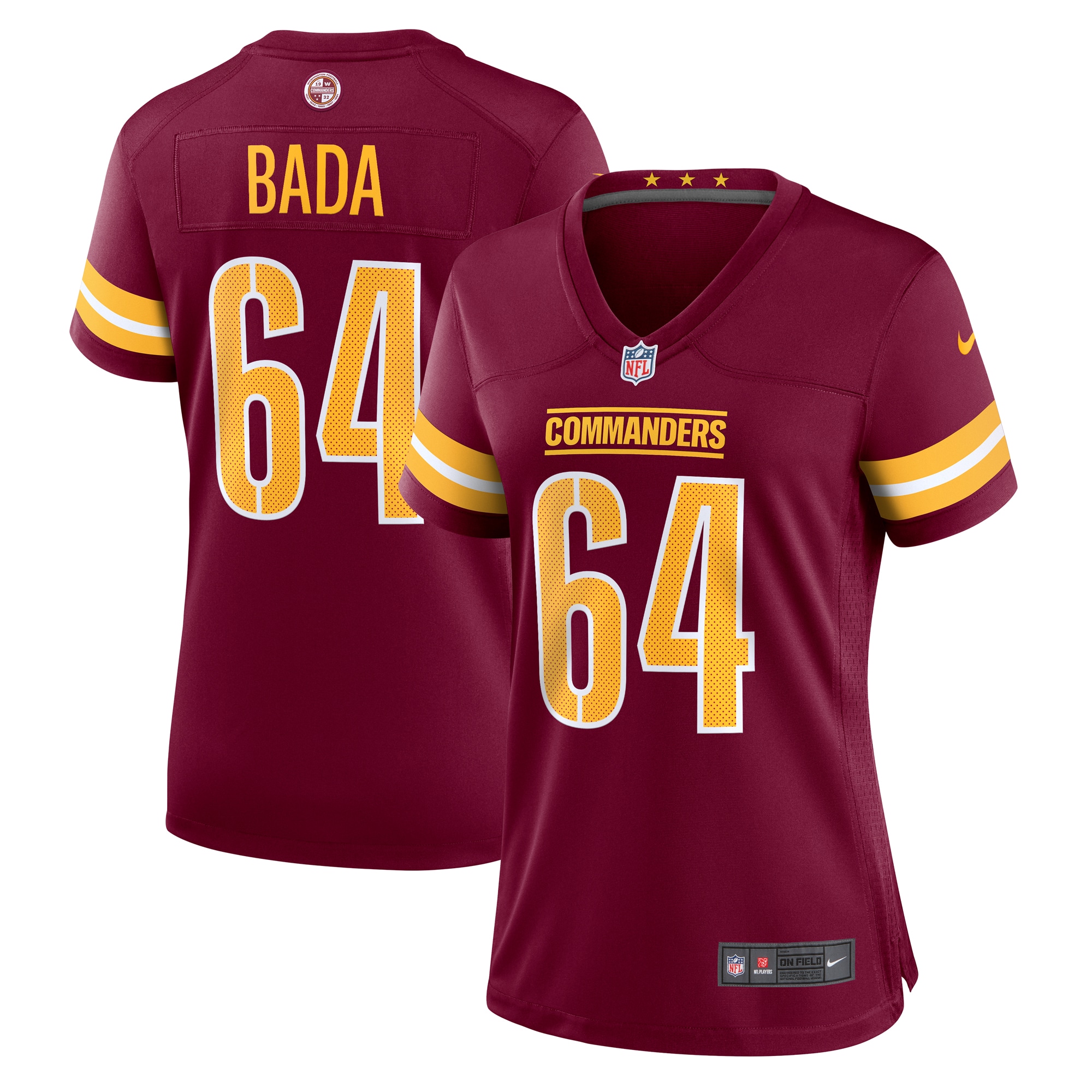 Women's Washington Commanders David Bada Burgundy Game Jersey JS7503 nicesnker