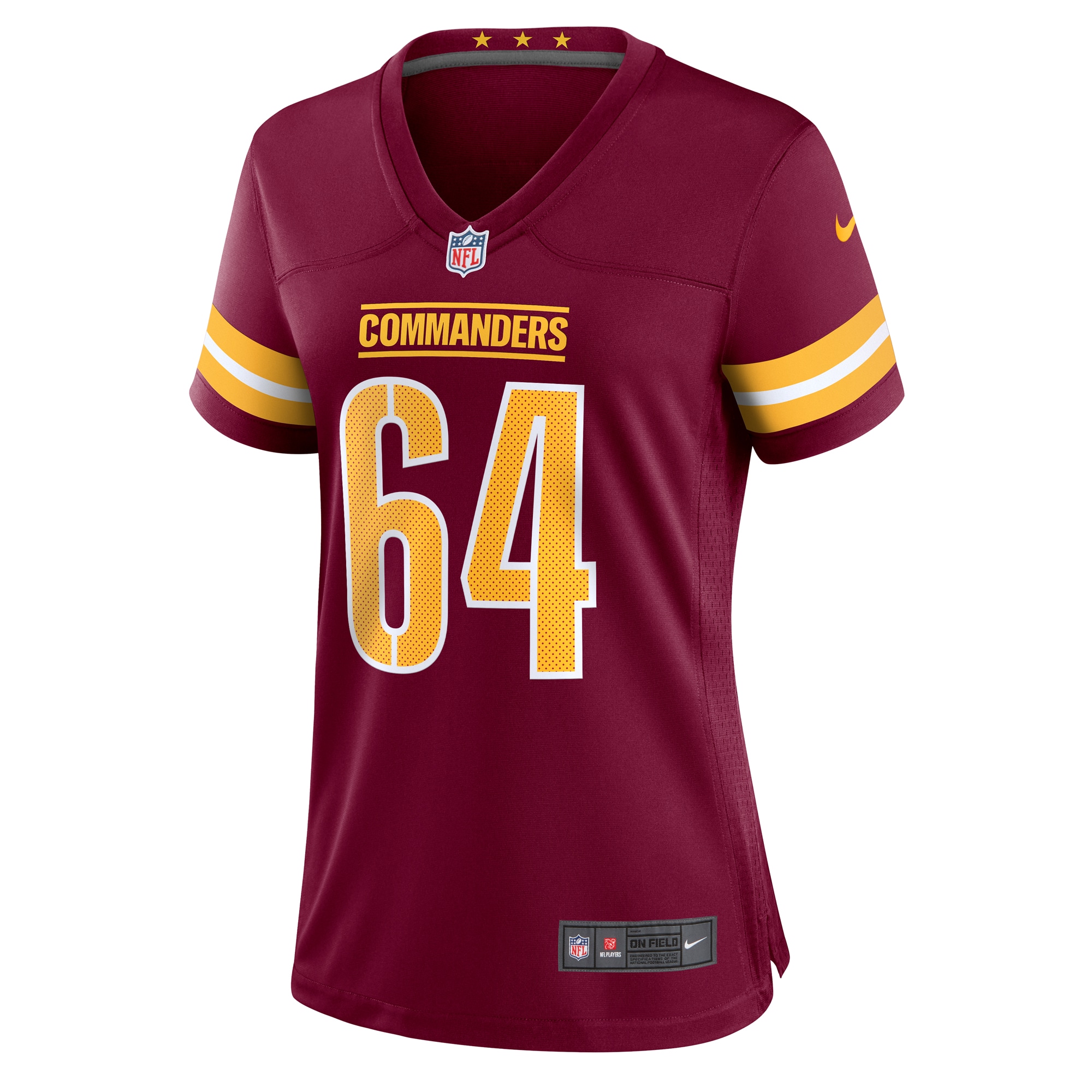 Alternative view of Women's Washington Commanders David Bada Burgundy Game Jersey JS7503 nicesnker